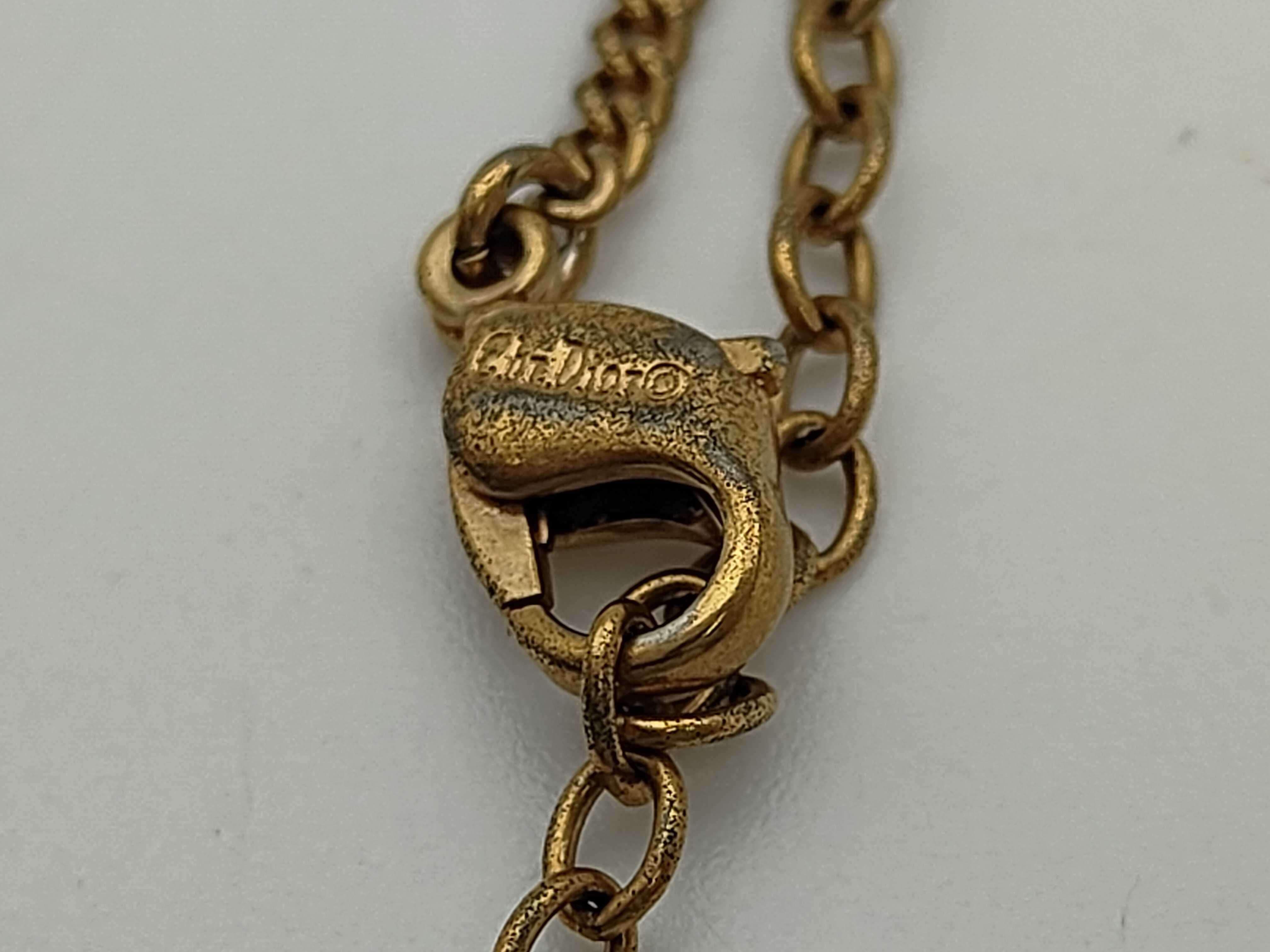 Christian Rhinestone Circle Logo Gold Necklace — view 7
