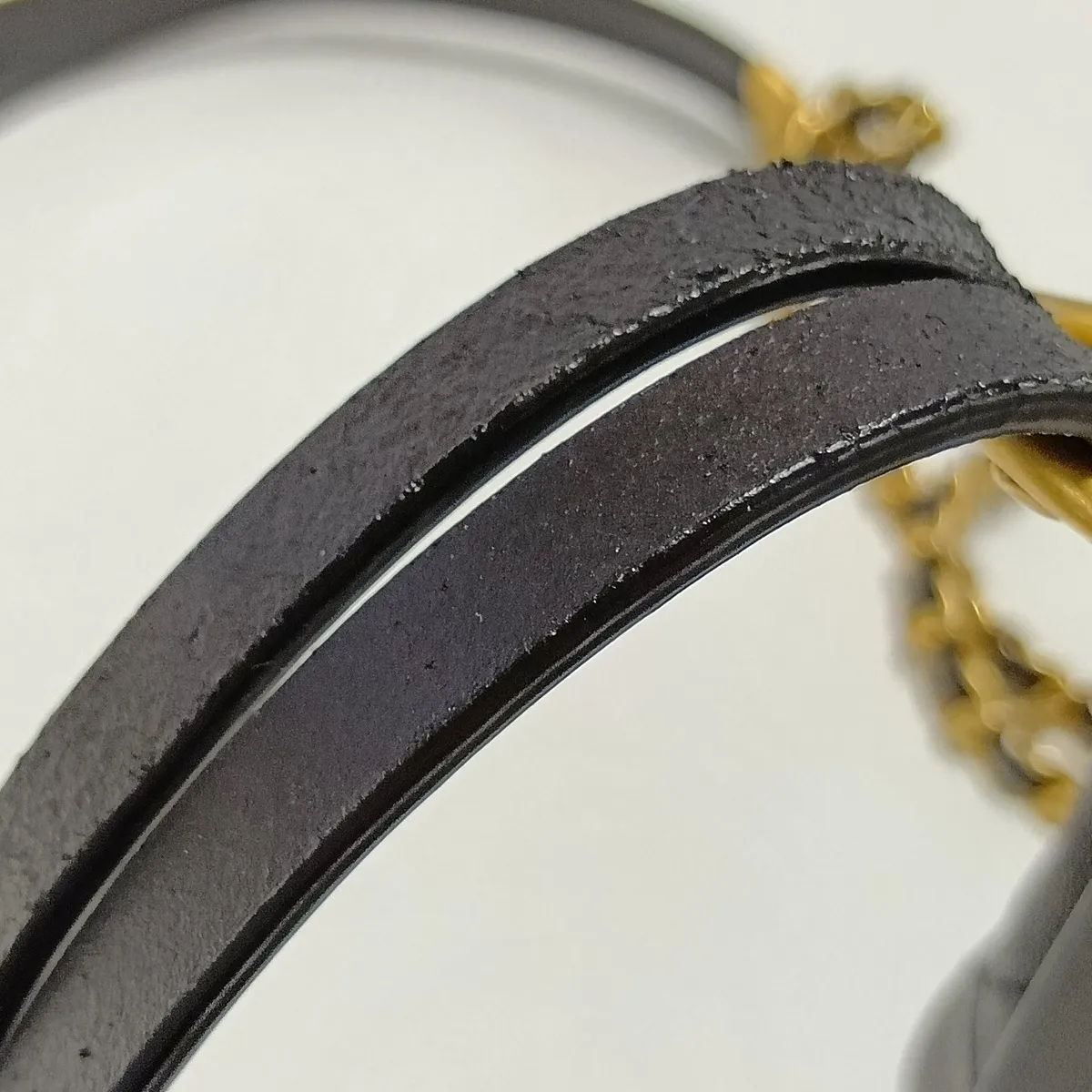 Matelassé Lambskin Chain Shoulder Bag, Black with Gold Hardware, U0JN1T7J, Random Plate — view 11