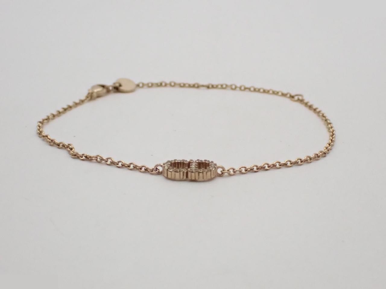 bracelet, gold, rhinestones, wrist circumference approximately 21.5 cm