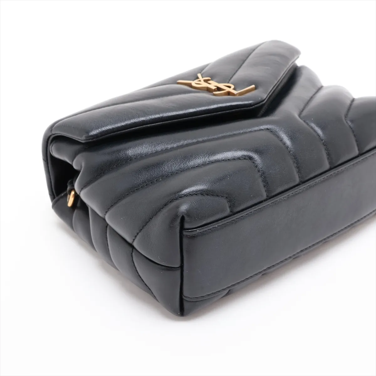 Loulou 467072 Leather Shoulder Bag, Black — view 4