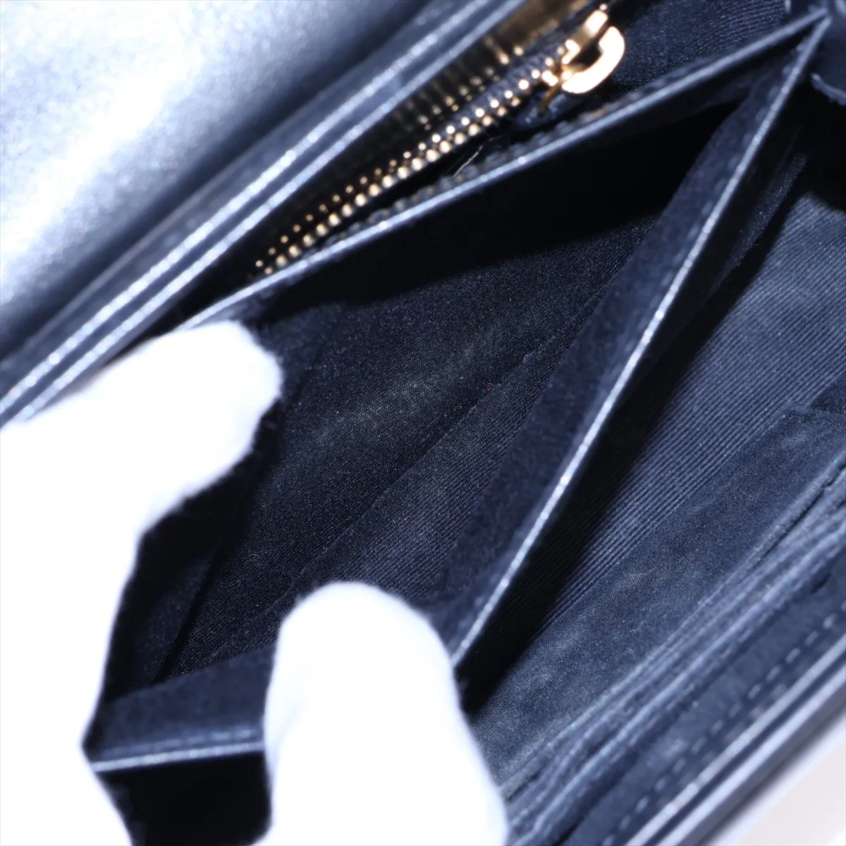 Loulou 467072 Leather Shoulder Bag, Black — view 7