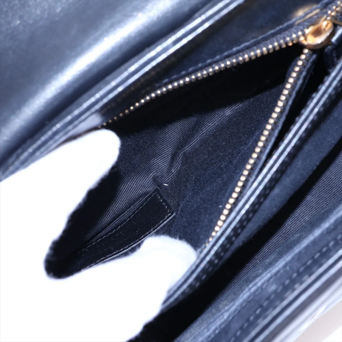 Loulou 467072 Leather Shoulder Bag, Black — view 9