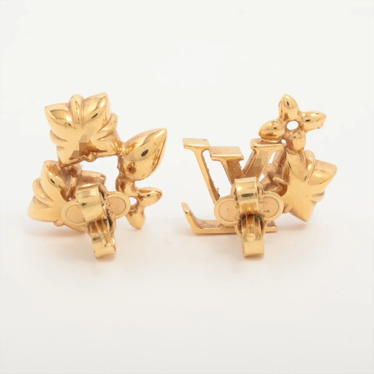 M00786 Boucles d'Oreilles Puces Lulugram LE2244 Earrings (Pair) GP Gold. Shows signs of wear: — view 2