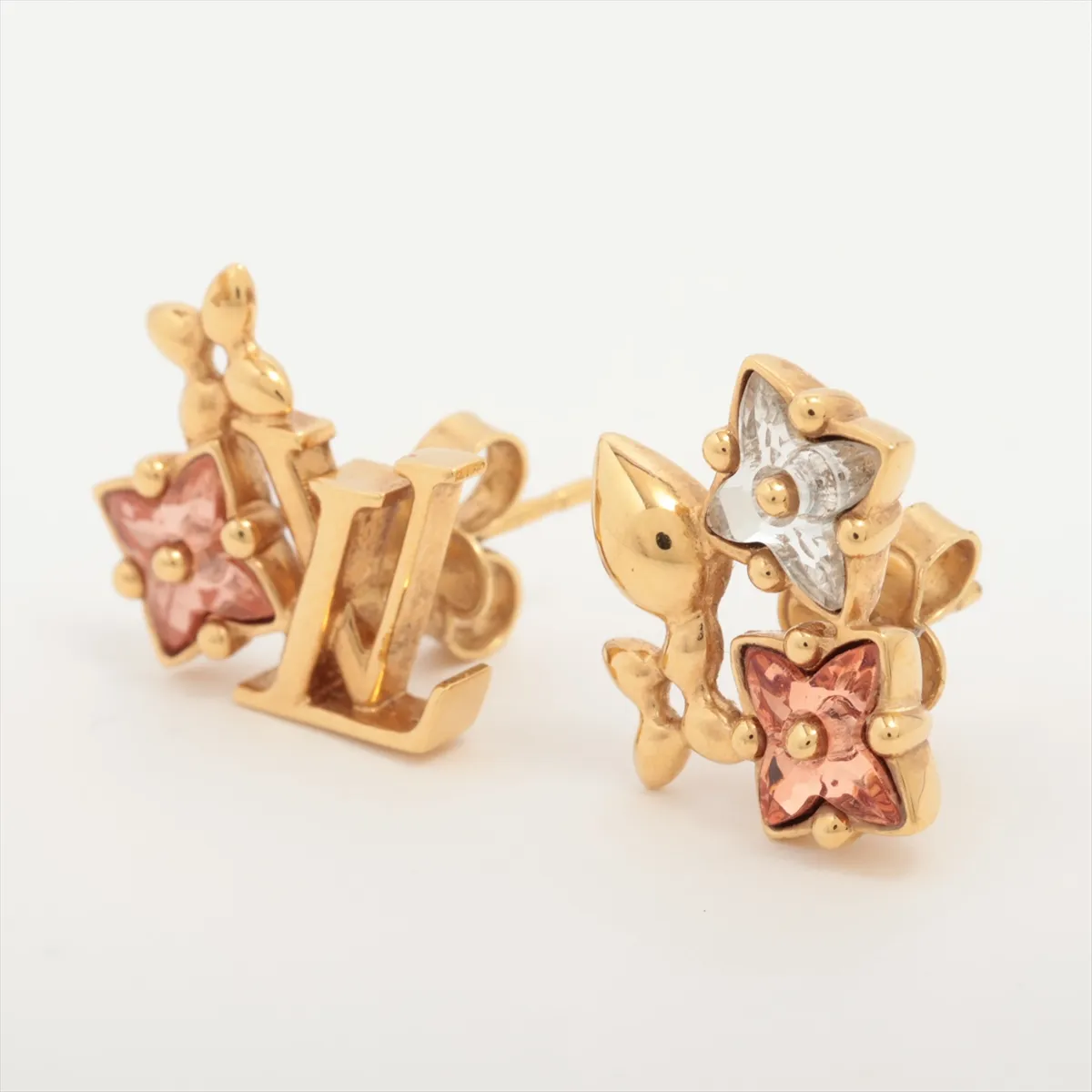 M00786 Boucles d'Oreilles Puces Lulugram LE2244 Earrings (Pair) GP Gold. Shows signs of wear: — view 3