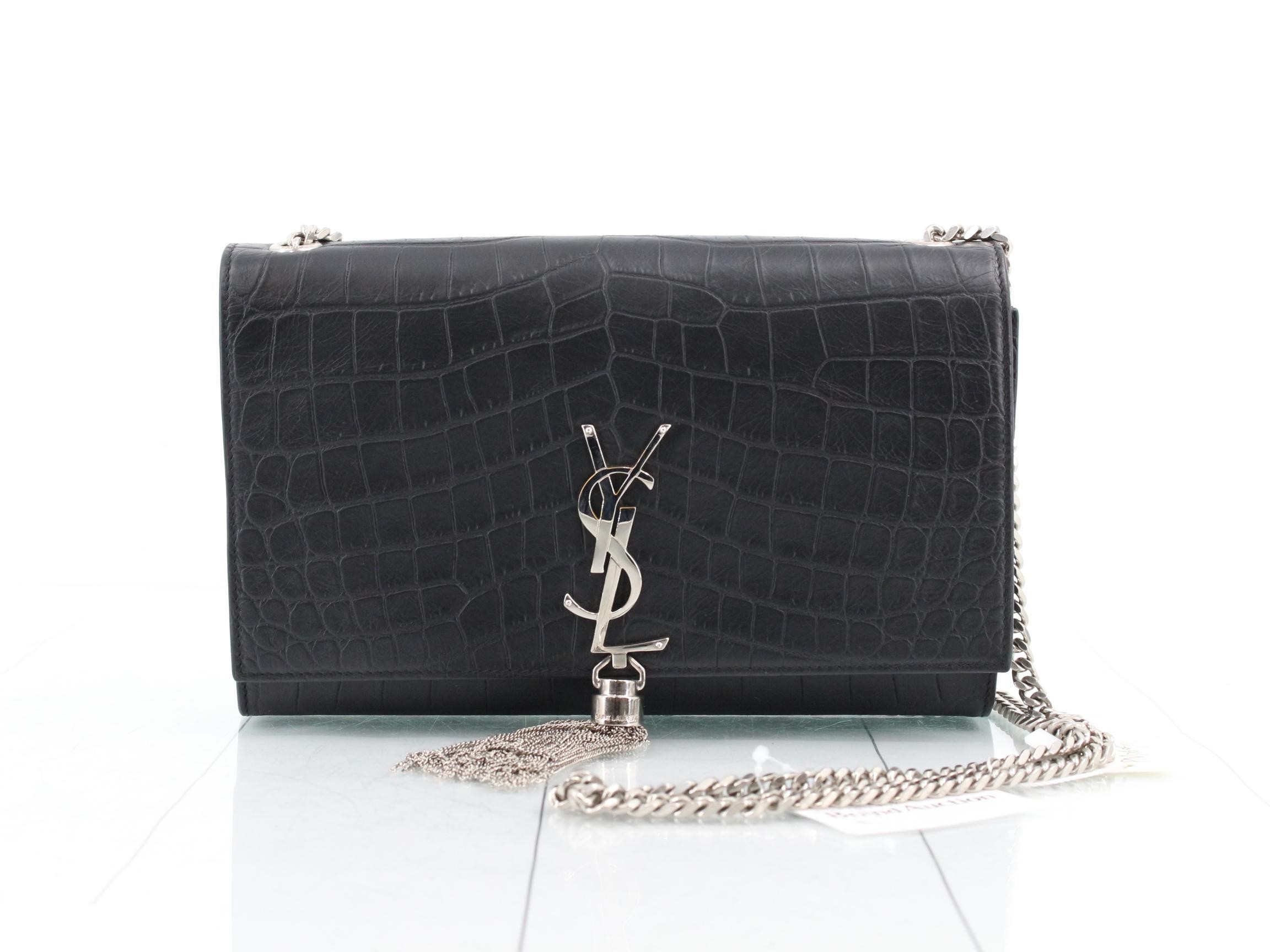 Kate Leather Chain Shoulder Bag, Black