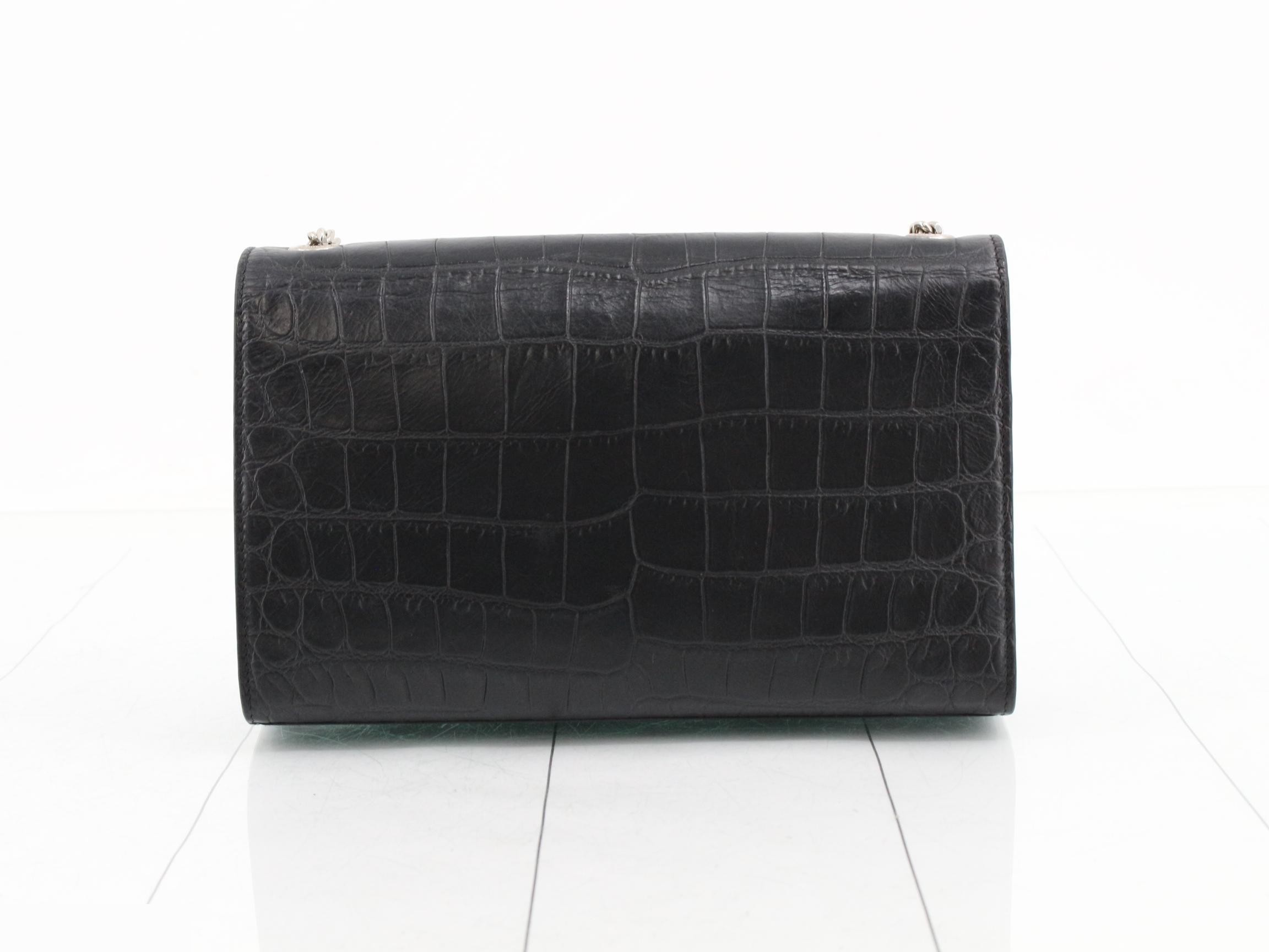 Kate Leather Chain Shoulder Bag, Black — view 2