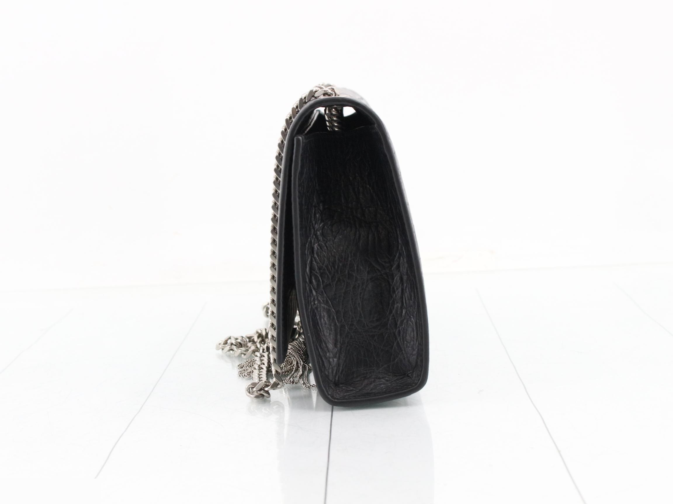 Kate Leather Chain Shoulder Bag, Black — view 3