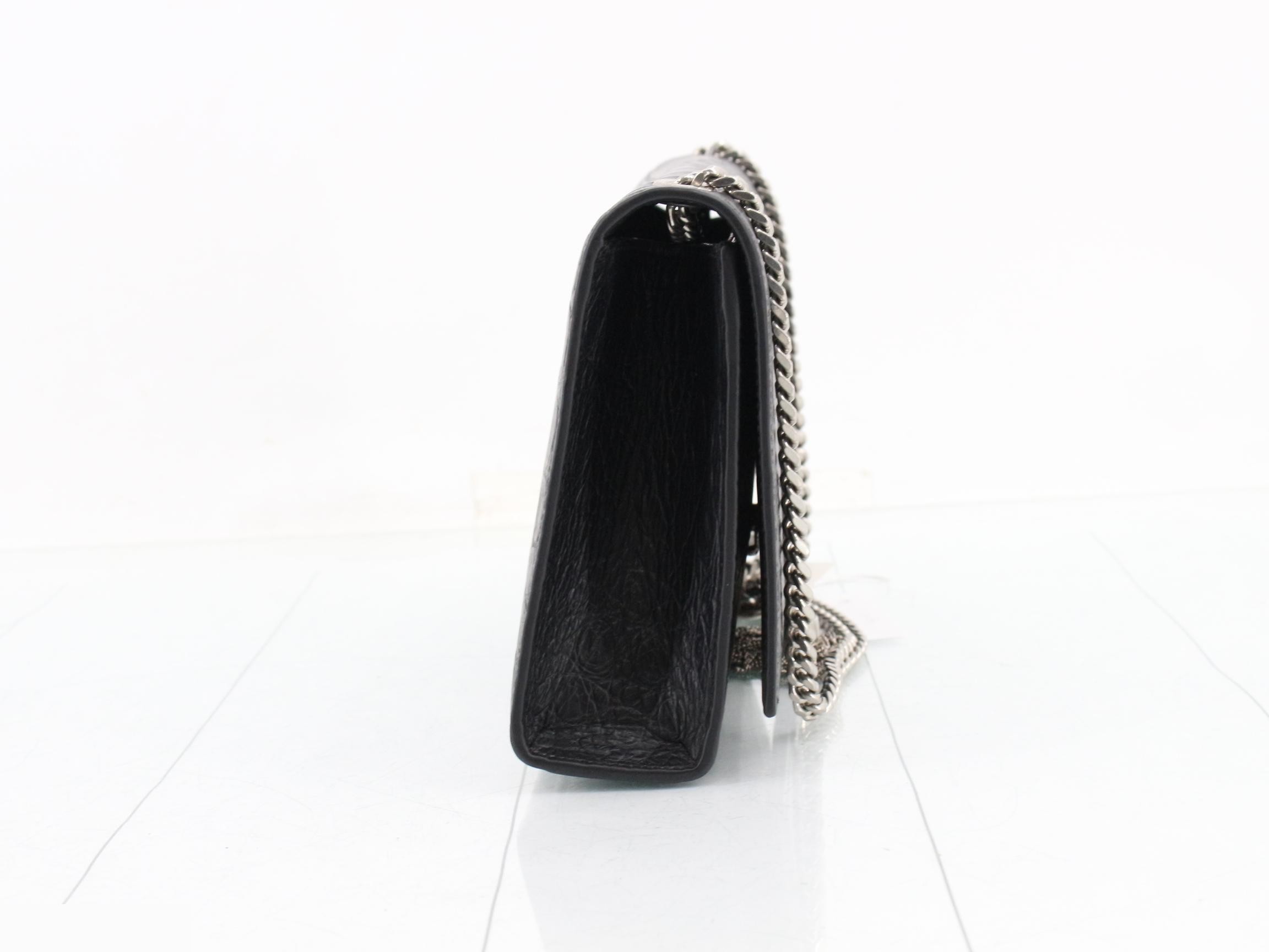 Kate Leather Chain Shoulder Bag, Black — view 4