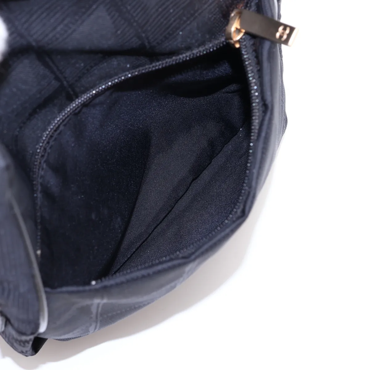 New Travel Line Nylon x Leather Shoulder Bag, Black with Gold Hardware, 7990476 (Serial Number 7) — view 7