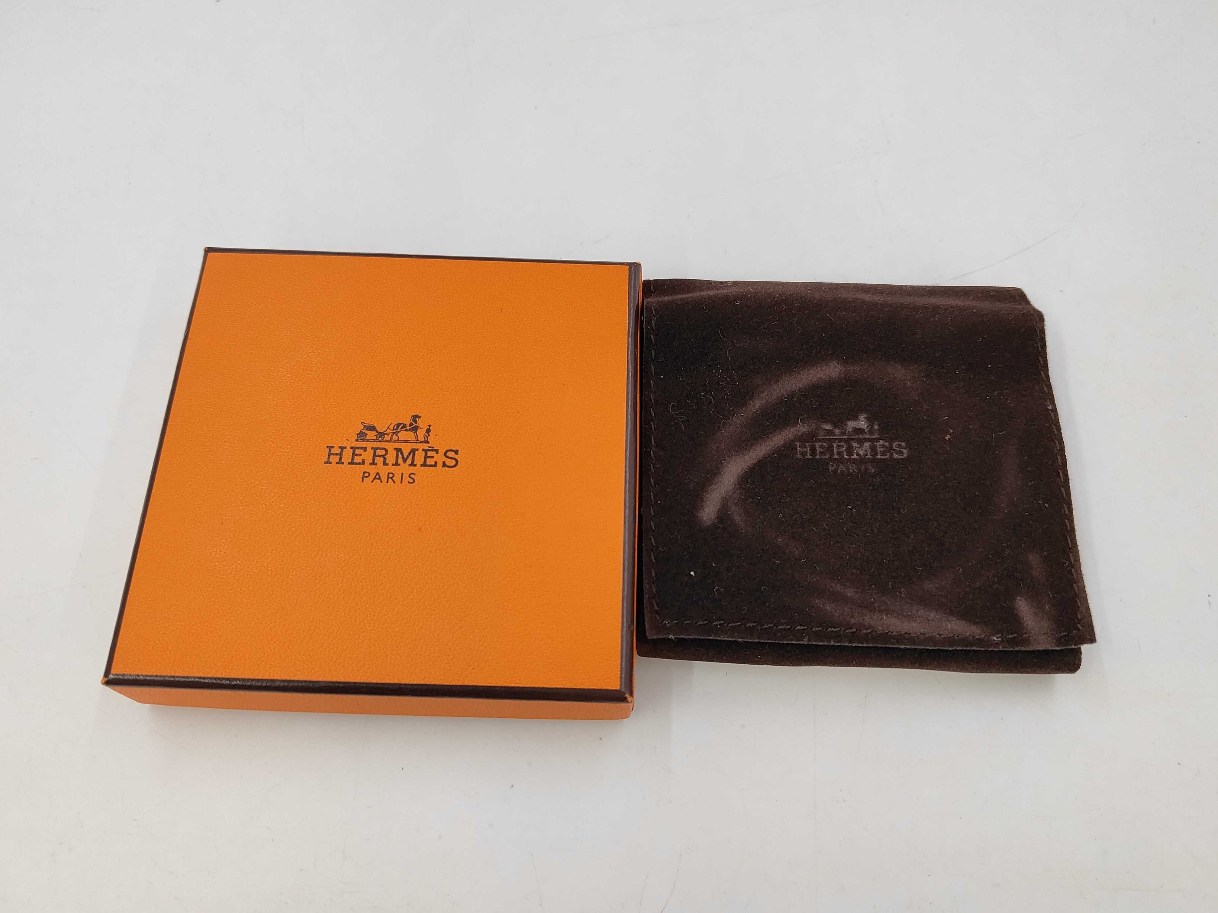 Brown Calfskin Bracelet/Bangle with GP Hardware (D Stamp) — view 7