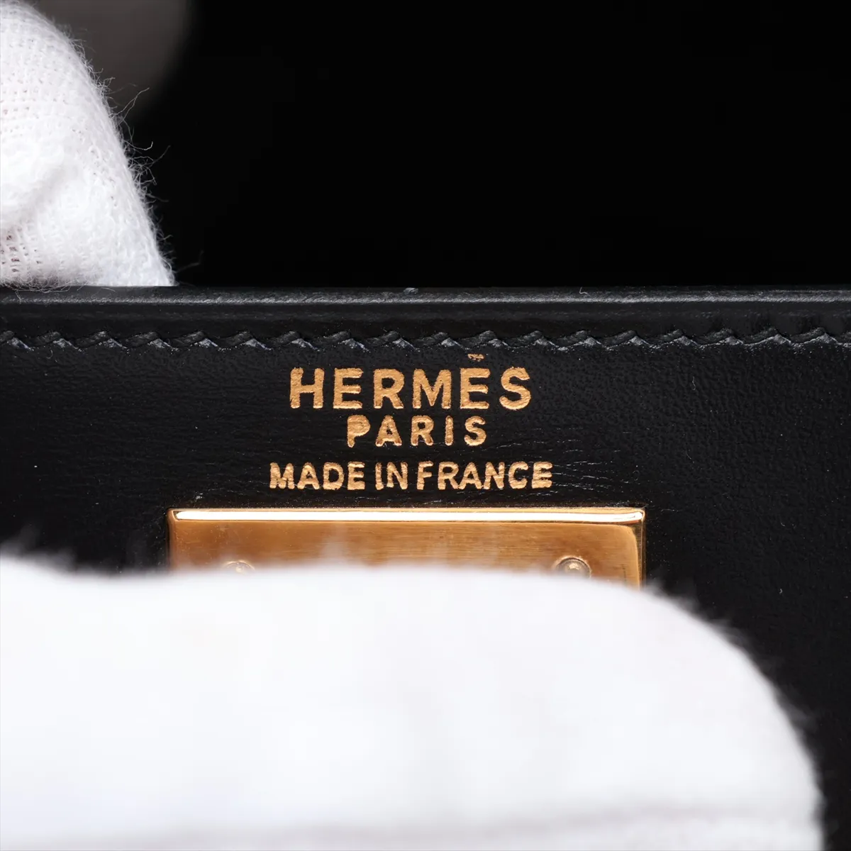 [Individually packaged] Hermes Kelly 28 Letournée Box Calf Black Gold Hardware J: 1980 — view 11
