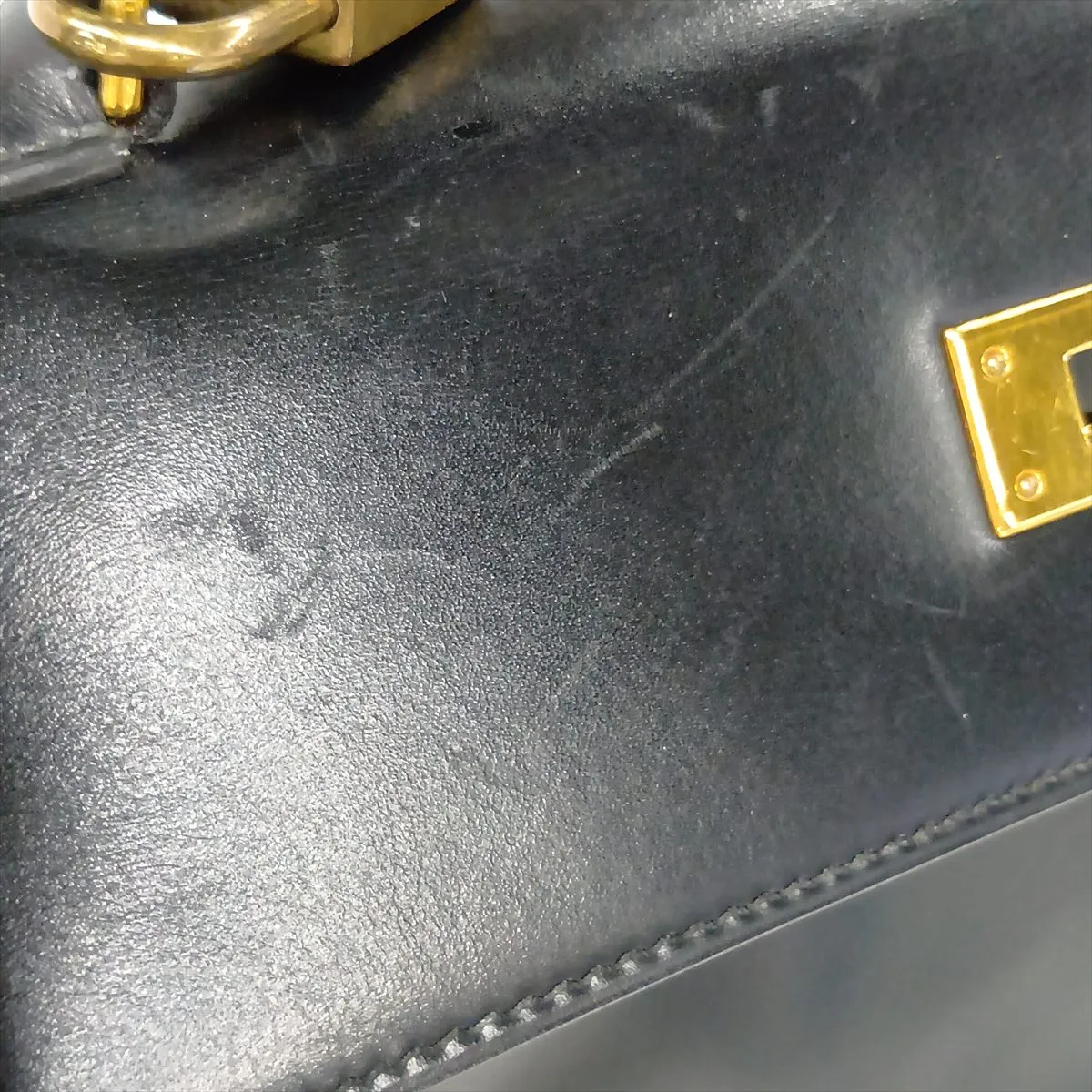 [Individually packaged] Hermes Kelly 28 Letournée Box Calf Black Gold Hardware J: 1980 — view 13