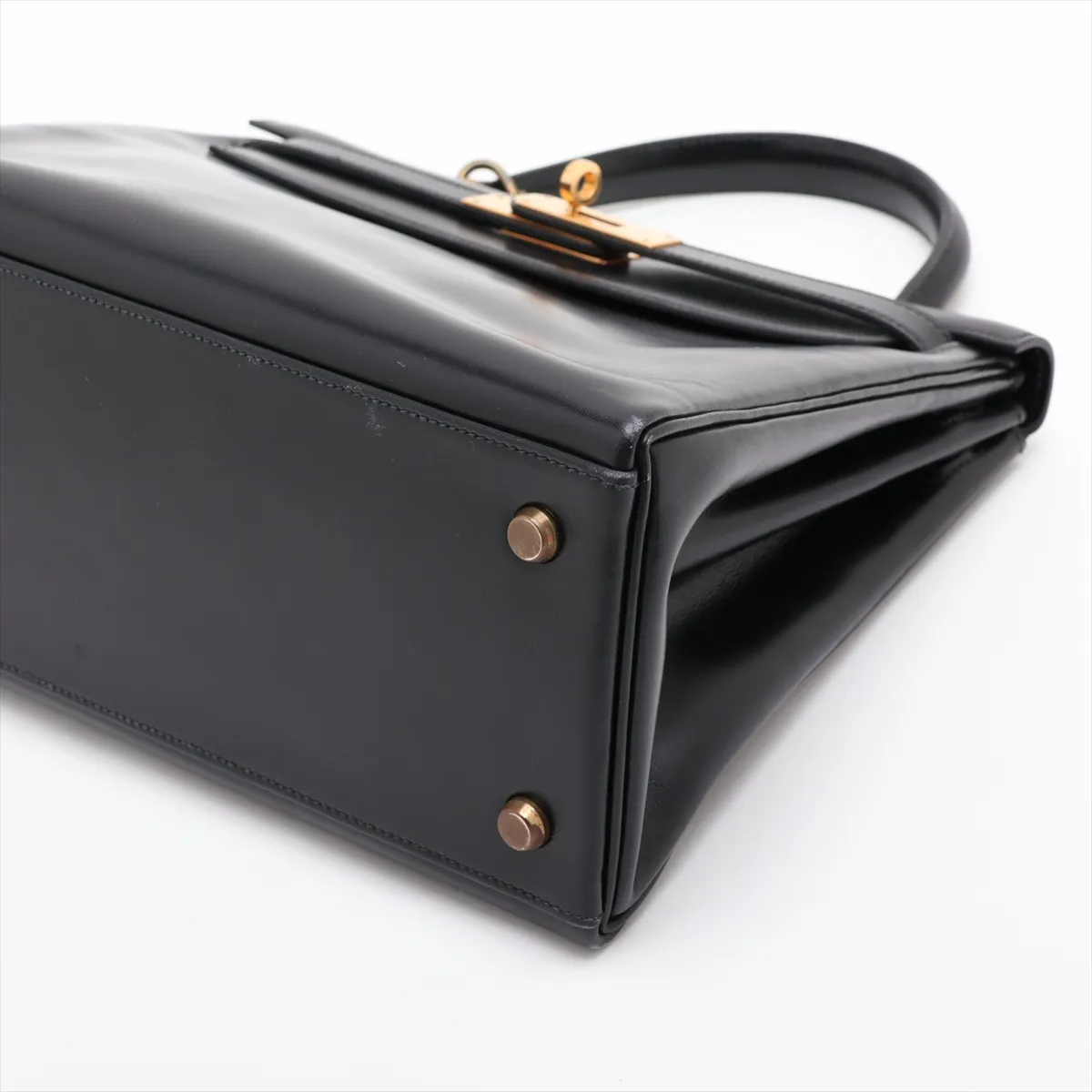[Individually packaged] Hermes Kelly 28 Letournée Box Calf Black Gold Hardware J: 1980 — view 3
