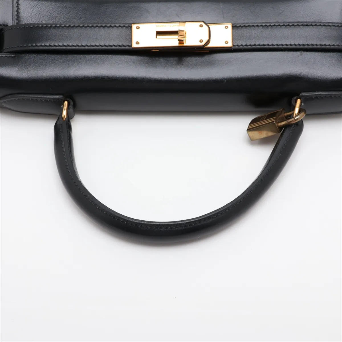 [Individually packaged] Hermes Kelly 28 Letournée Box Calf Black Gold Hardware J: 1980 — view 5