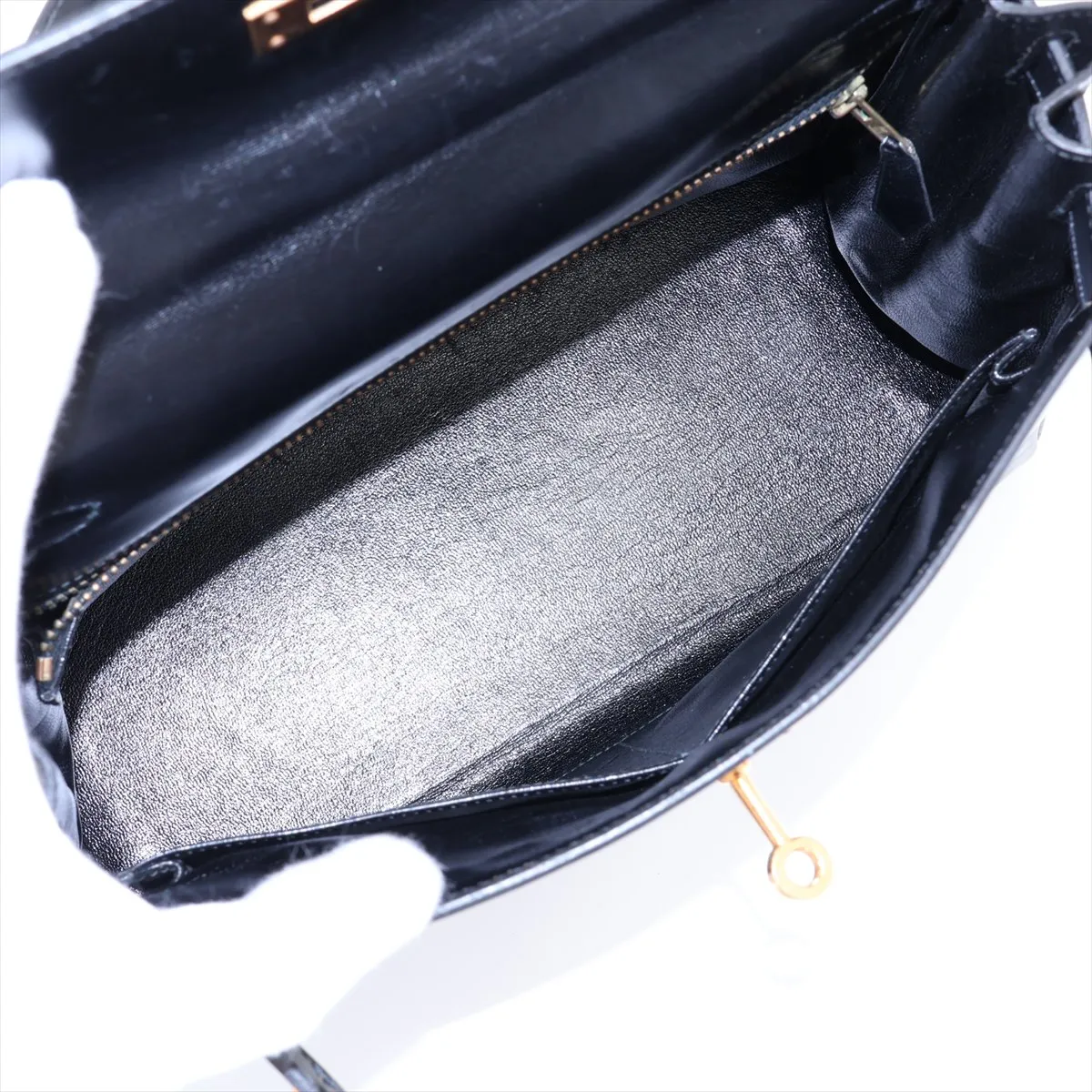 [Individually packaged] Hermes Kelly 28 Letournée Box Calf Black Gold Hardware J: 1980 — view 7