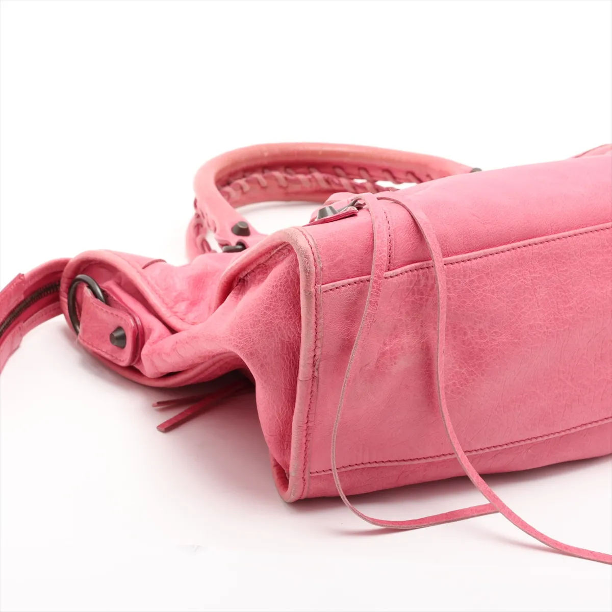 The City Leather 2-Way Handbag, Pink, 115748, with Mirror — view 4