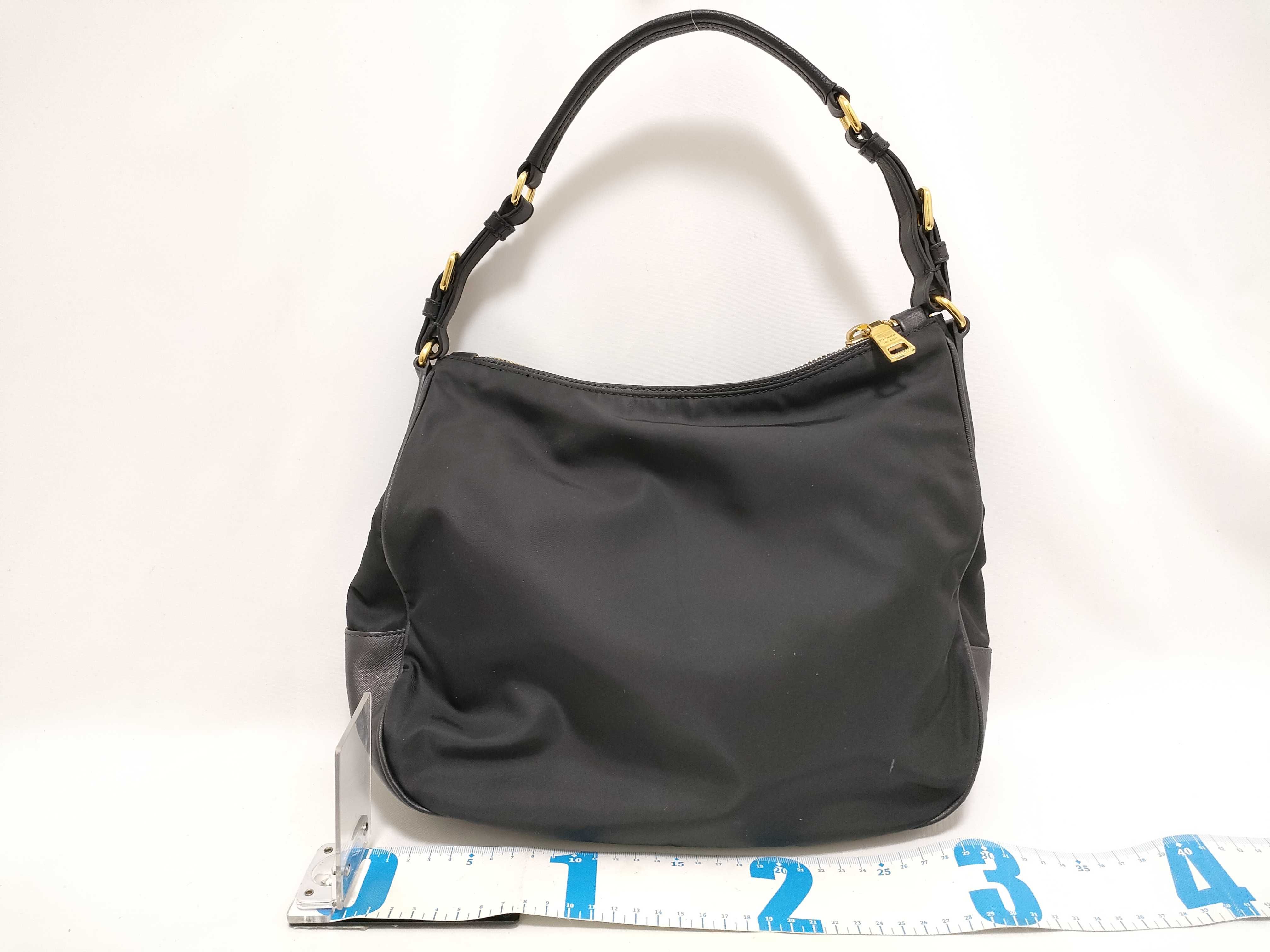 Nylon DU-Tessuto Shoulder Bag Black BR4987 Shoulder Bag — view 2