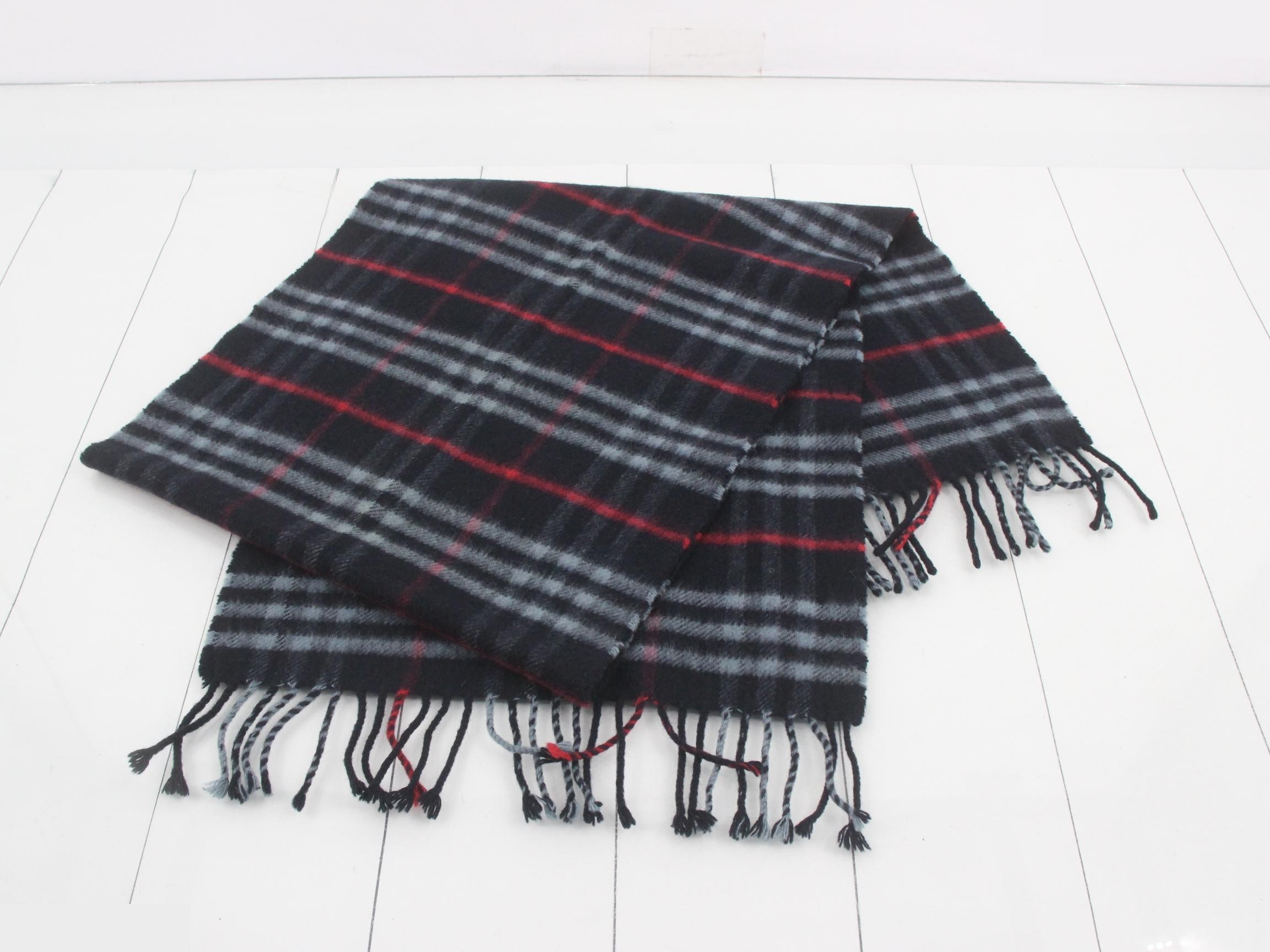Cashmere scarf, navy — view 3