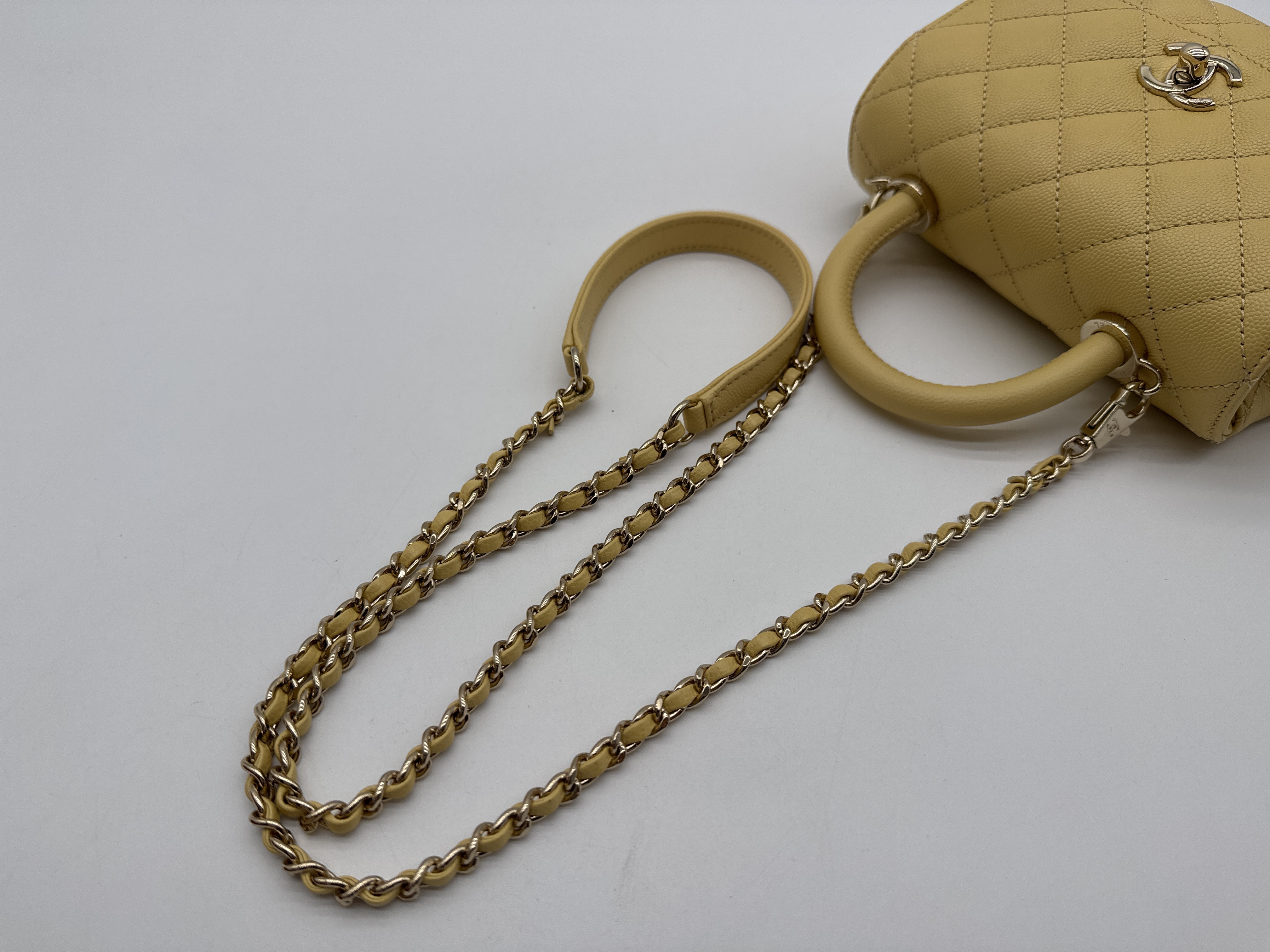 Caviar Skin Coco Handle Shoulder Bag — view 10