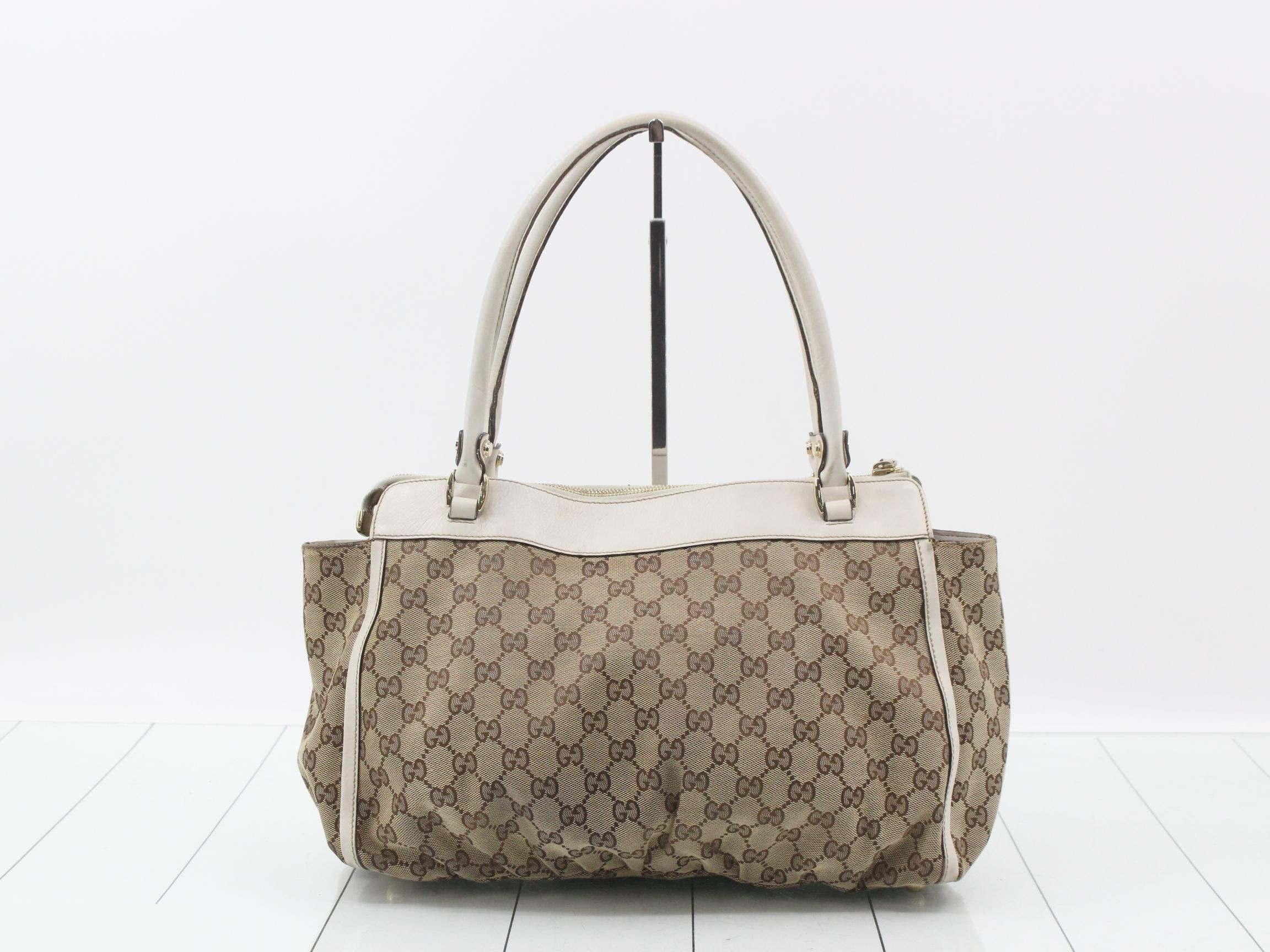 Canvas/Leather, Beige/White, GP Hardware, 189831/205027 — view 2