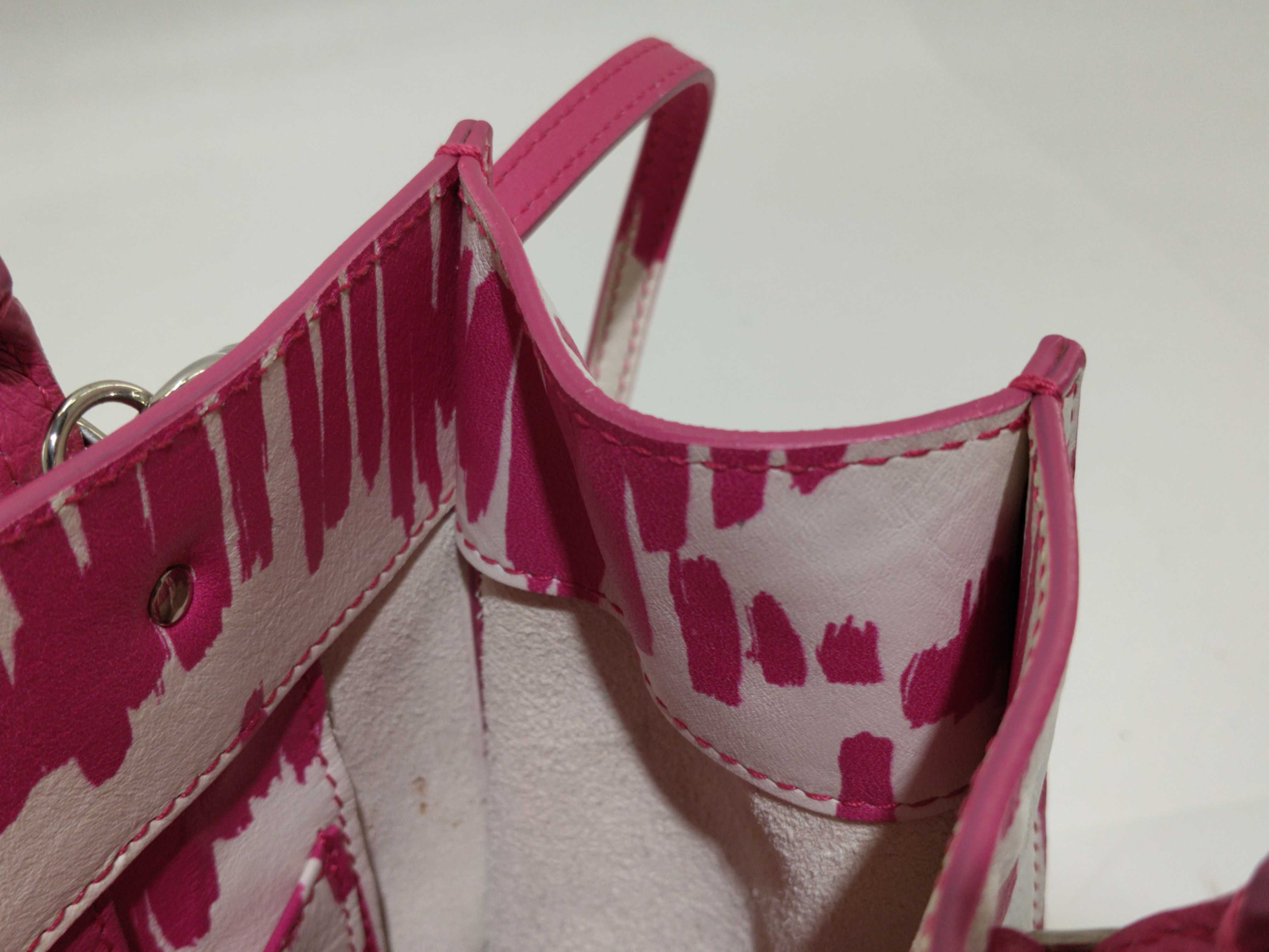 Mini Paper 2-Way Handbag, Pink x White, 338585 *Minor corner wear and stains. — view 11