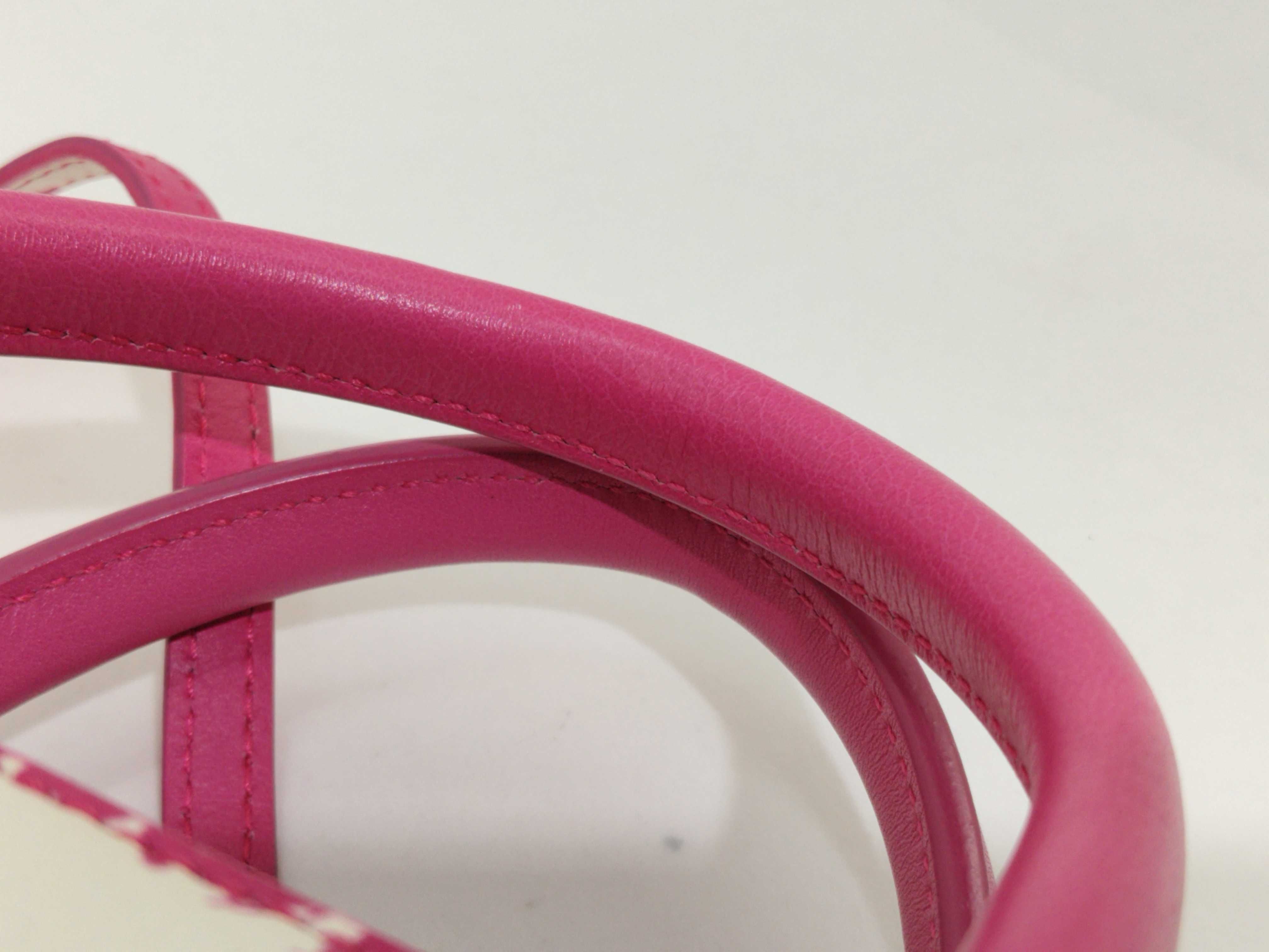 Mini Paper 2-Way Handbag, Pink x White, 338585 *Minor corner wear and stains. — view 5
