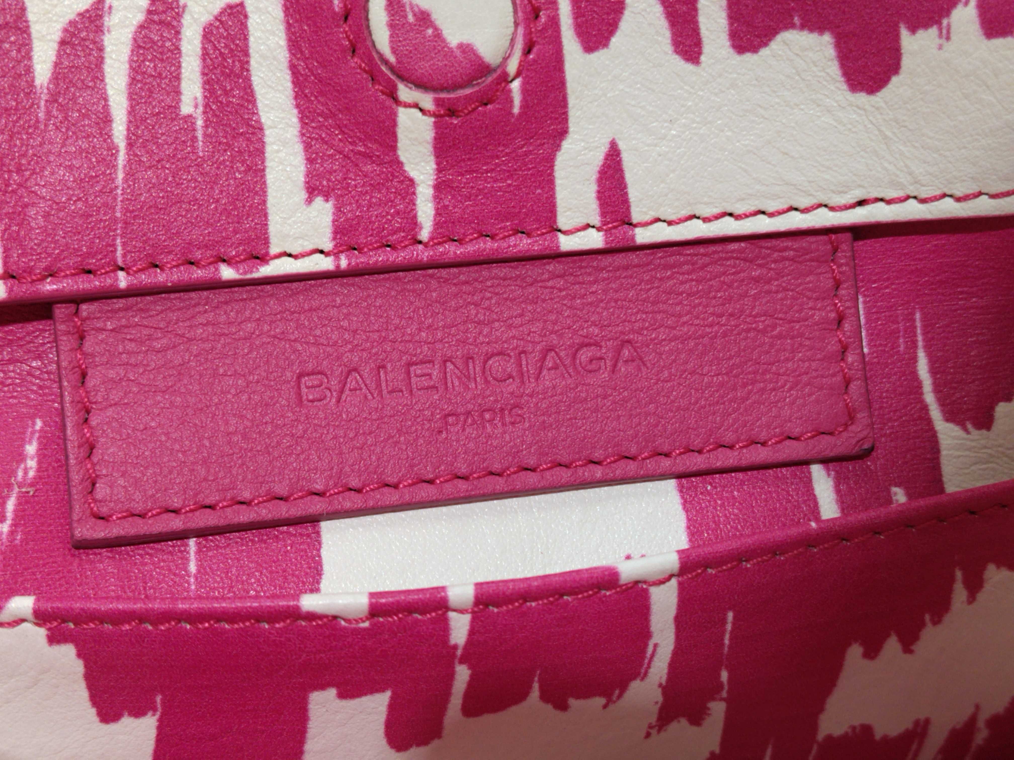 Mini Paper 2-Way Handbag, Pink x White, 338585 *Minor corner wear and stains. — view 10