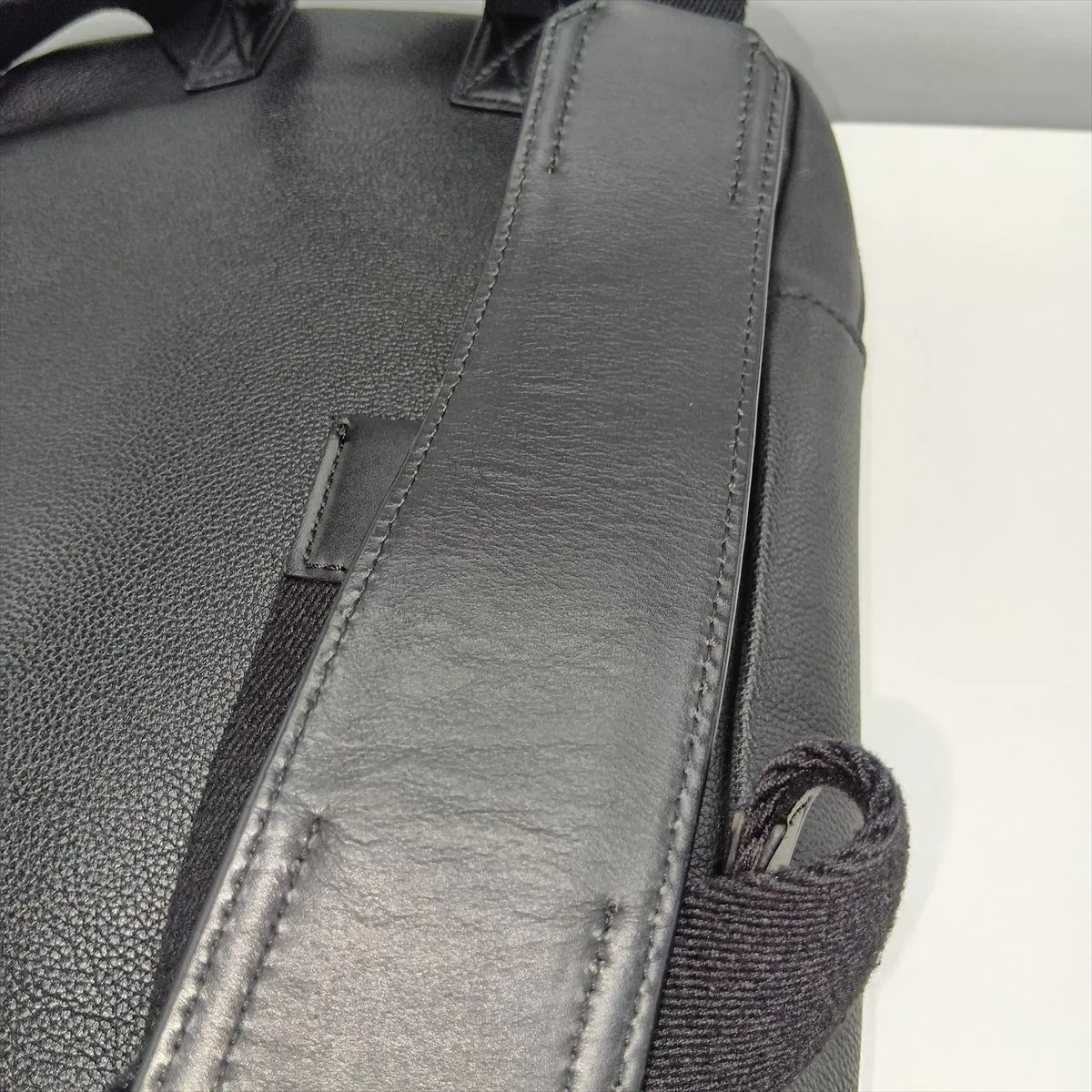 Military Leather Backpack/Rucksack, Black — view 14