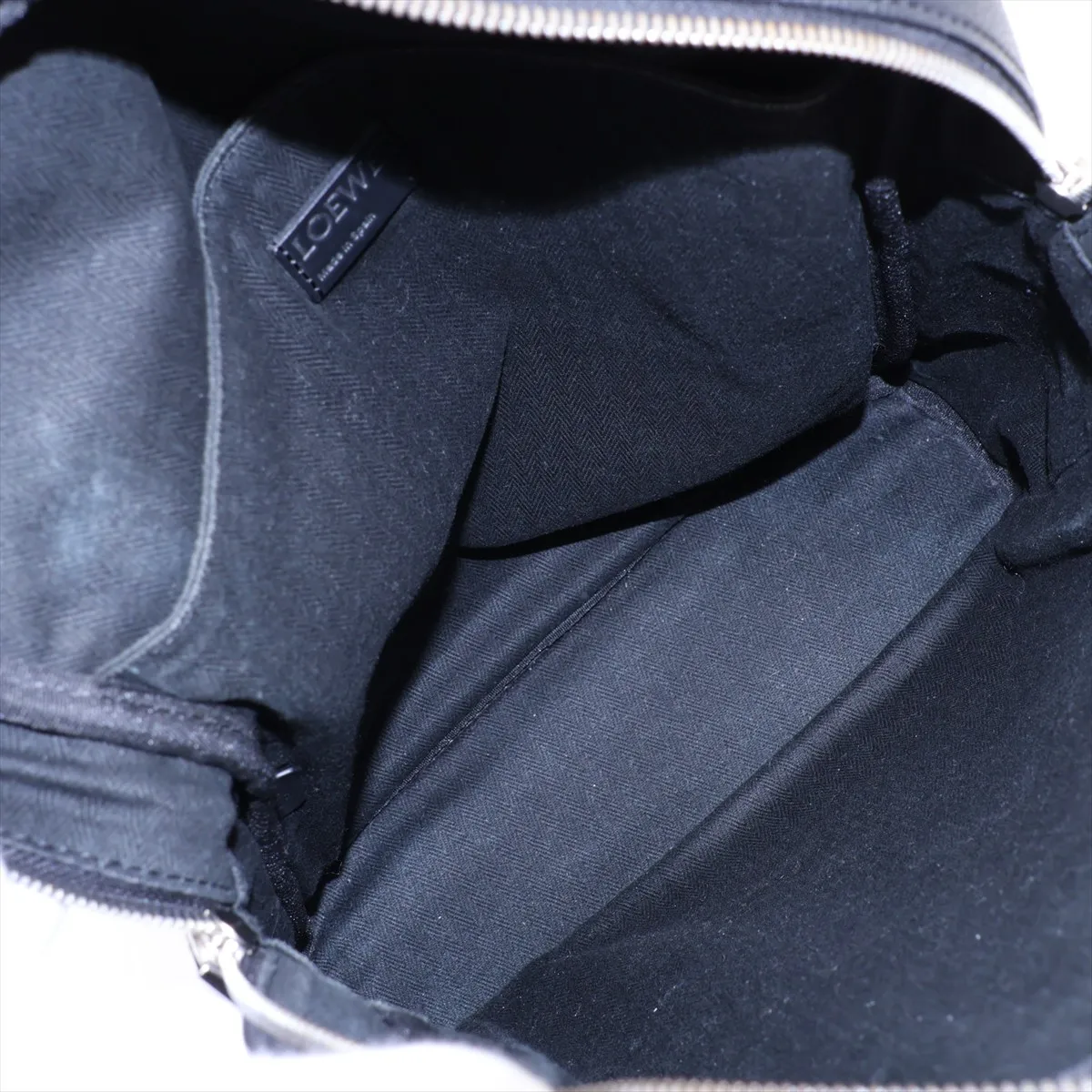 Military Leather Backpack/Rucksack, Black — view 7