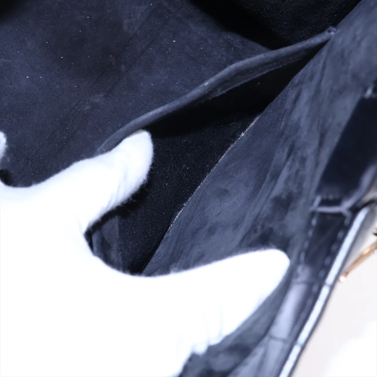 Macro Cannage Book Tote Medium Leather Tote Bag, Black — view 11
