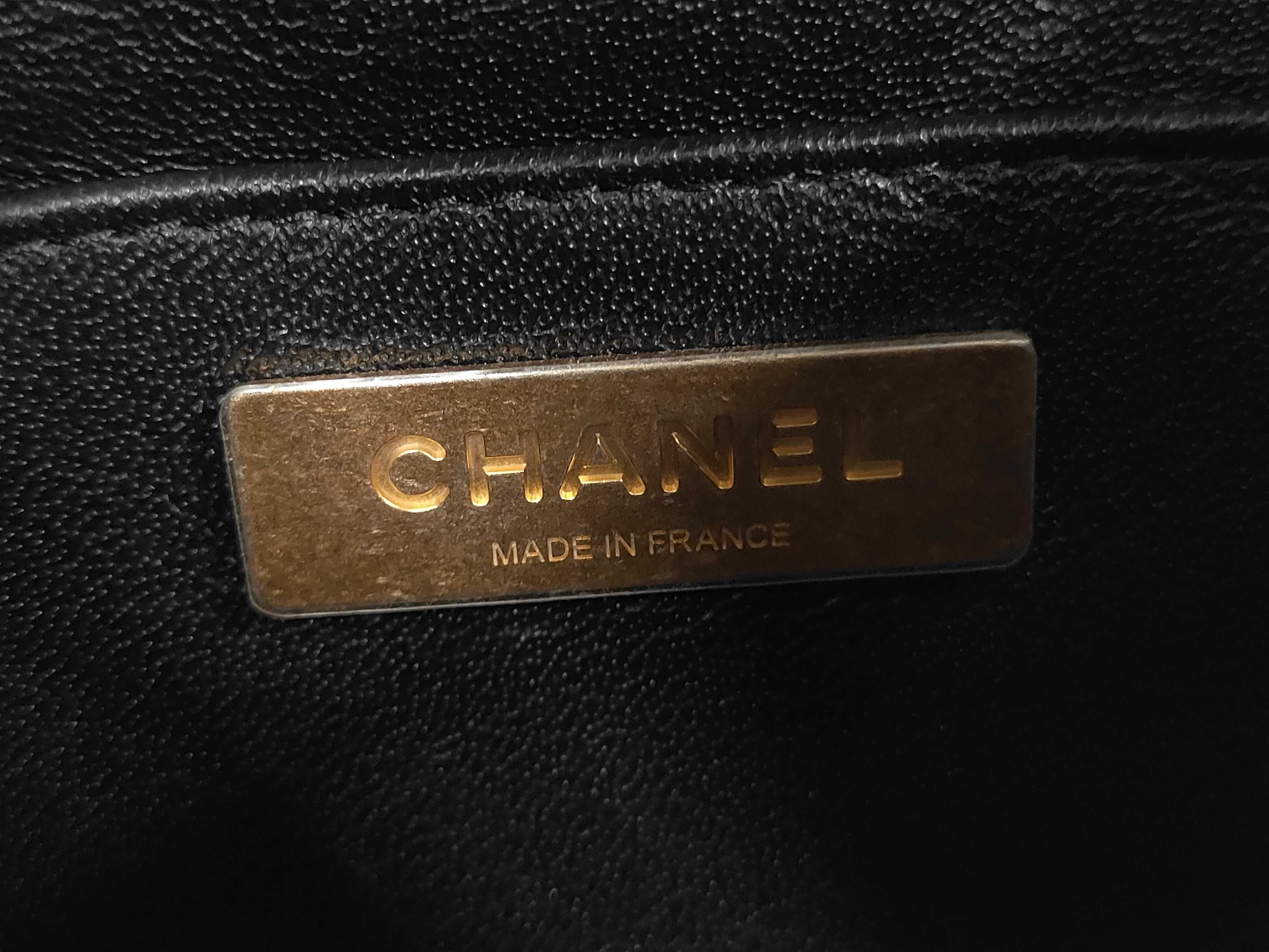 Mini Matelassé Lambskin Chain Bag with Rhinestones, Black, Gold Hardware, Shoulder Bag — view 13