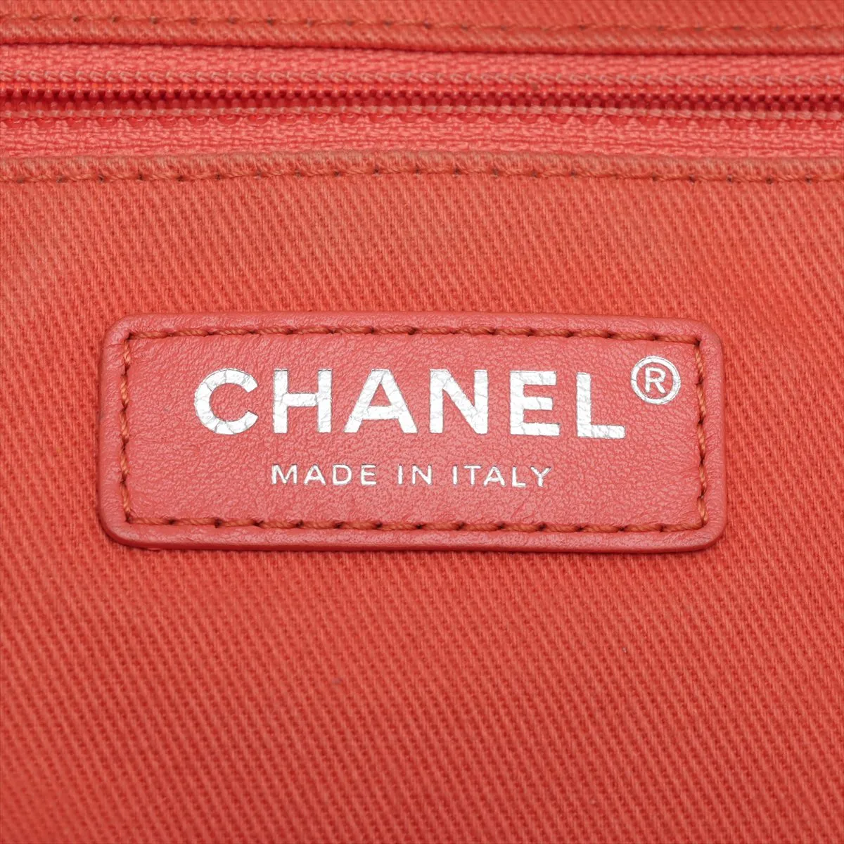 Coco Mark Canvas Chain Backpack, Orange, Silver Hardware, 27553861, Serial Number 27 — view 11