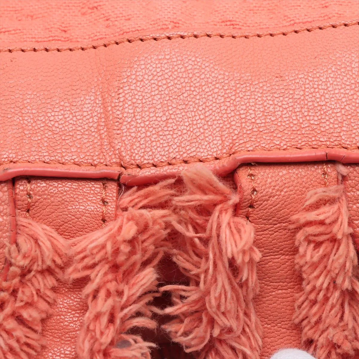 Coco Mark Canvas Chain Backpack, Orange, Silver Hardware, 27553861, Serial Number 27 — view 13