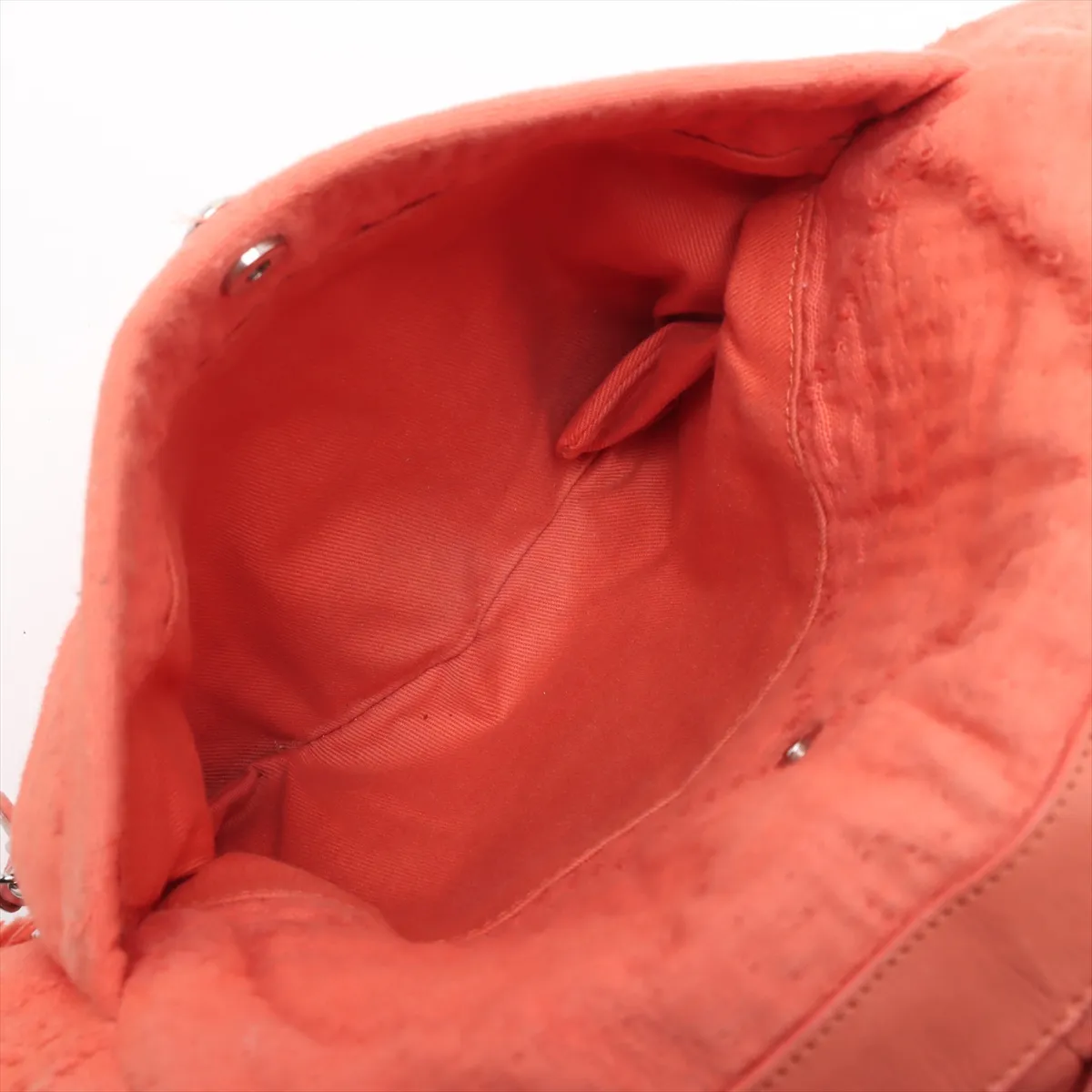Coco Mark Canvas Chain Backpack, Orange, Silver Hardware, 27553861, Serial Number 27 — view 10