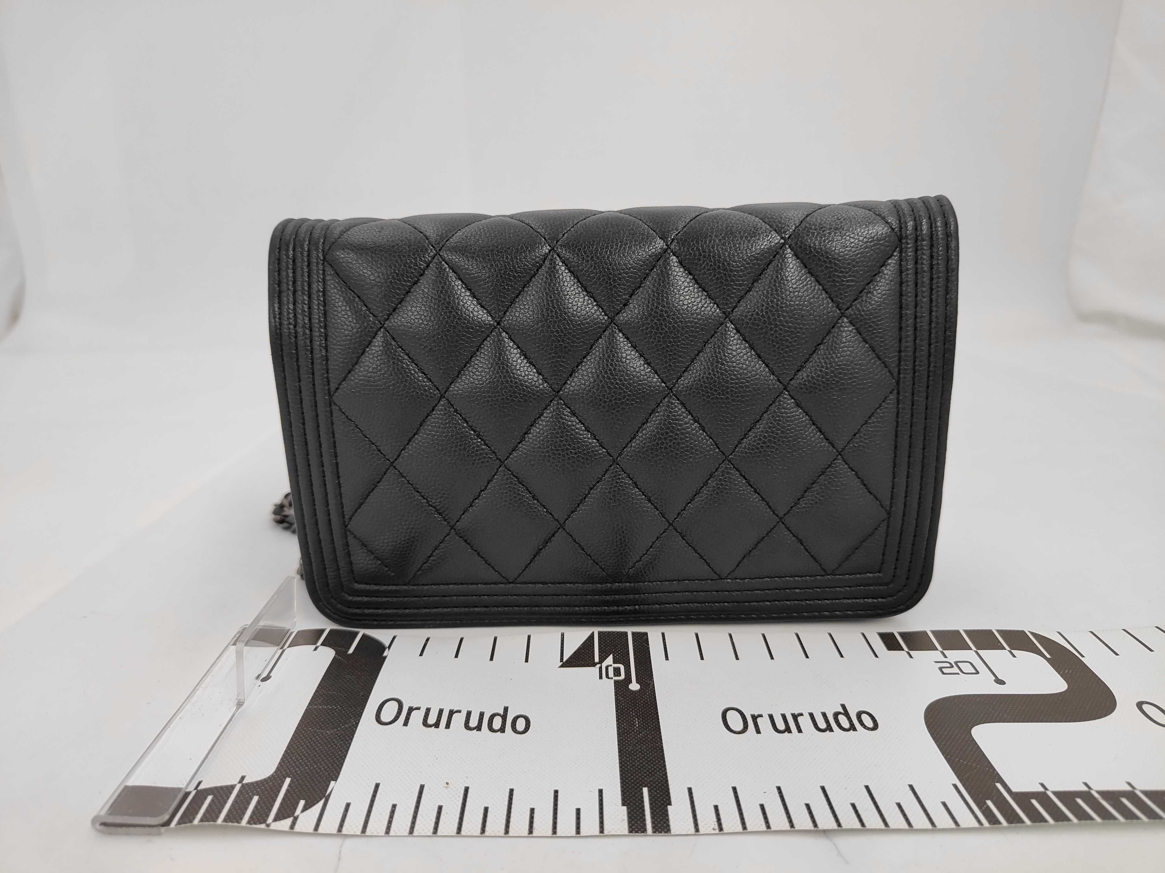 Boy Chanel Chain Wallet Chain Shoulder Bag Black (Serial Number 24) — view 2