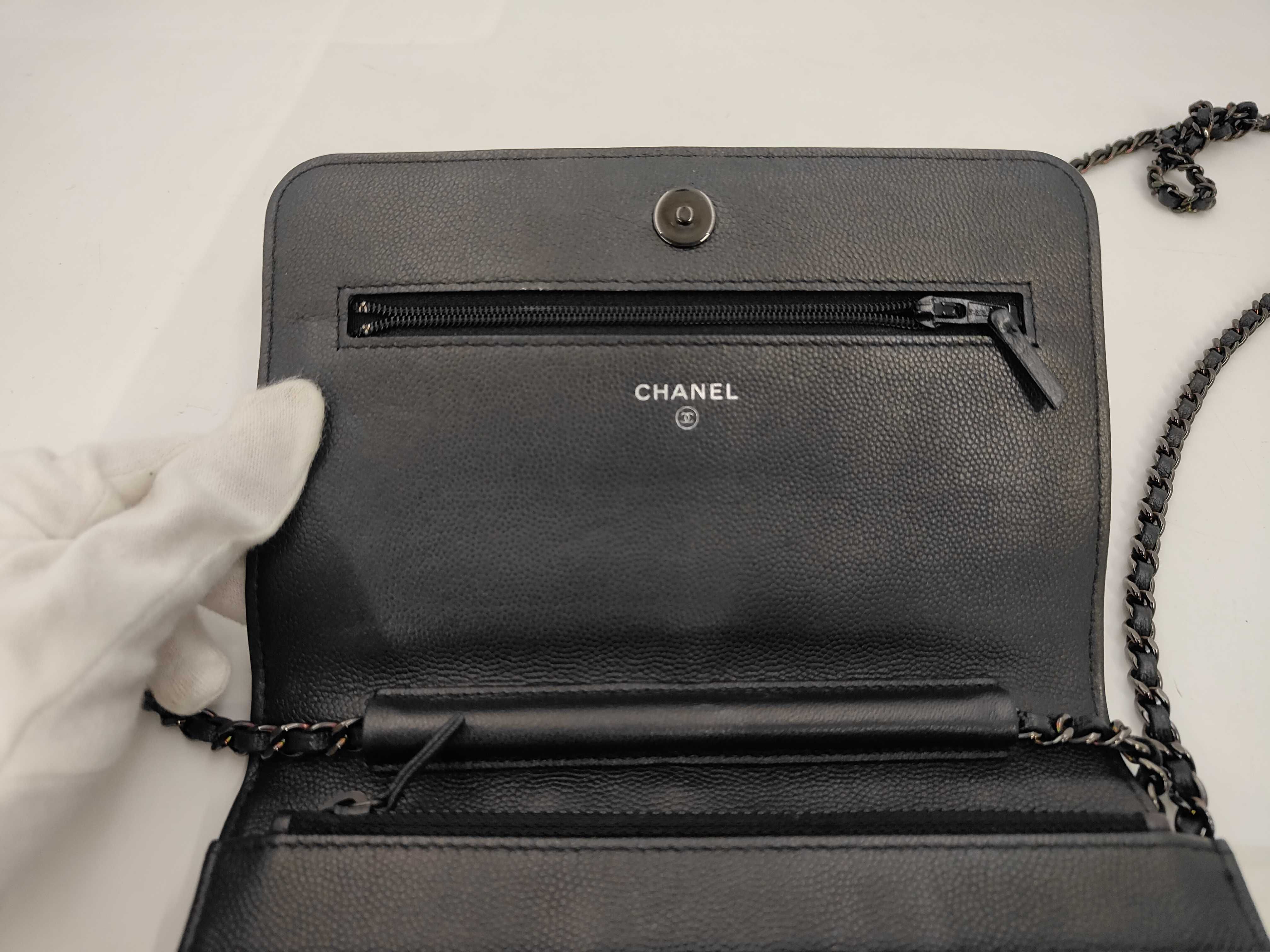 Boy Chanel Chain Wallet Chain Shoulder Bag Black (Serial Number 24) — view 8