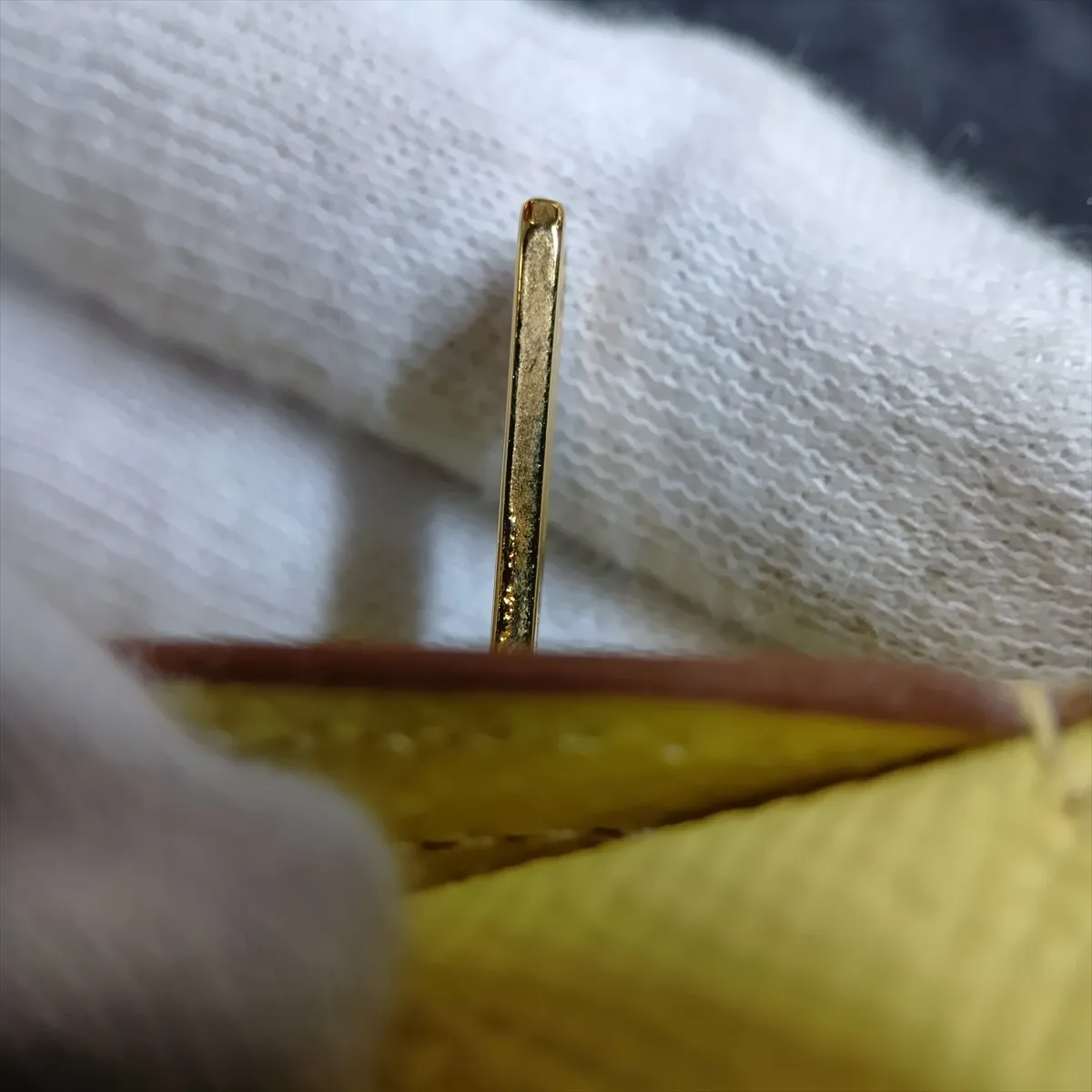 Bearn Soufflé Veau Epsom Long Wallet Jaune Poussin Gold Hardware R:2014 — view 11