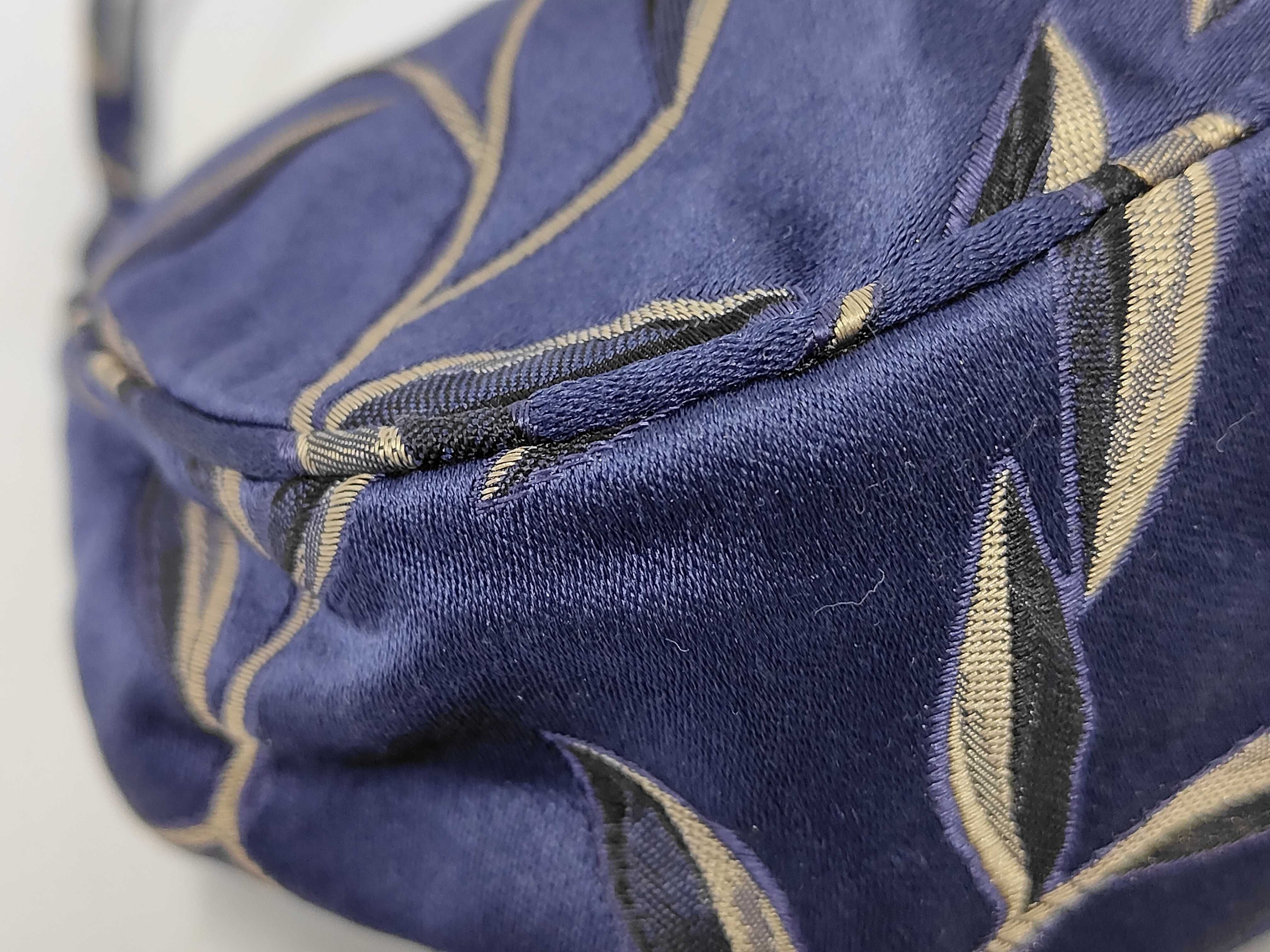 handbag, satin, navy — view 4