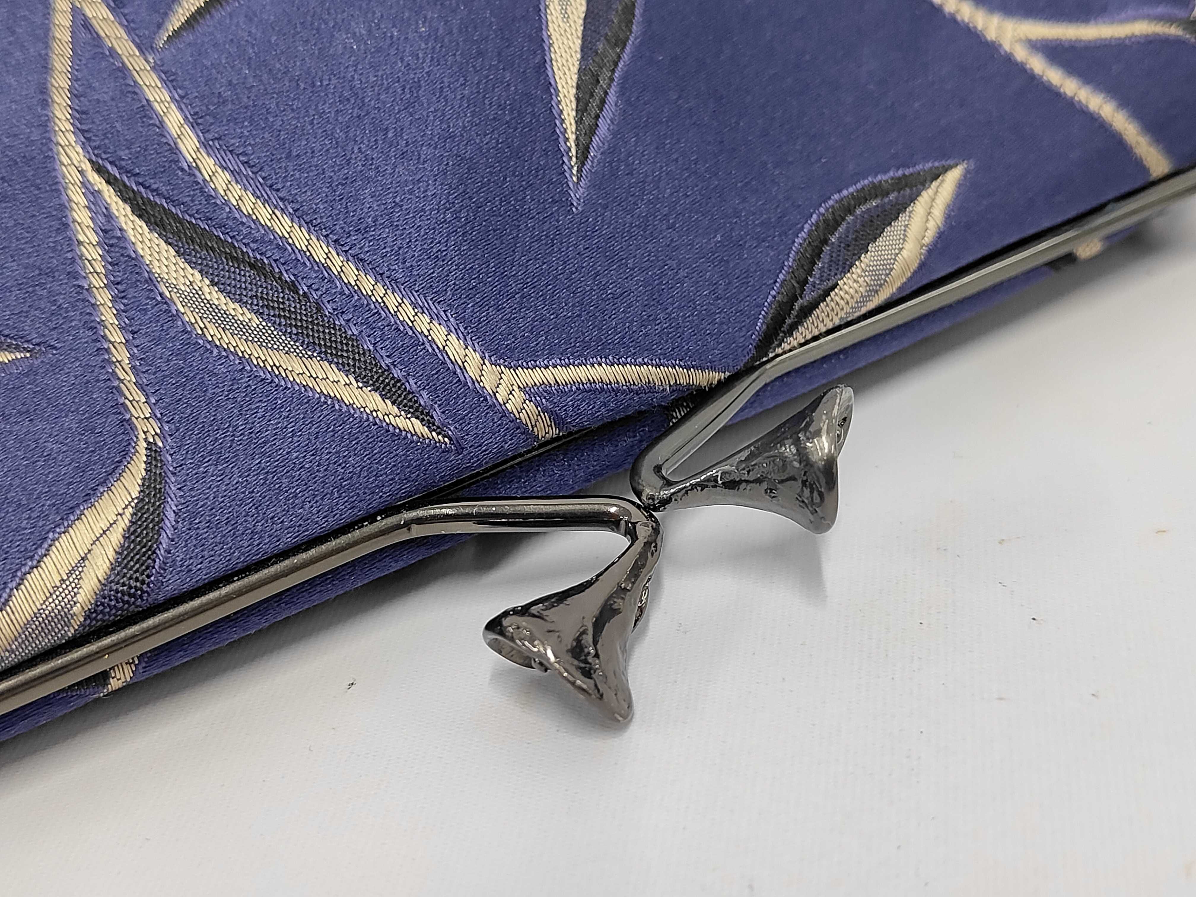 handbag, satin, navy — view 9