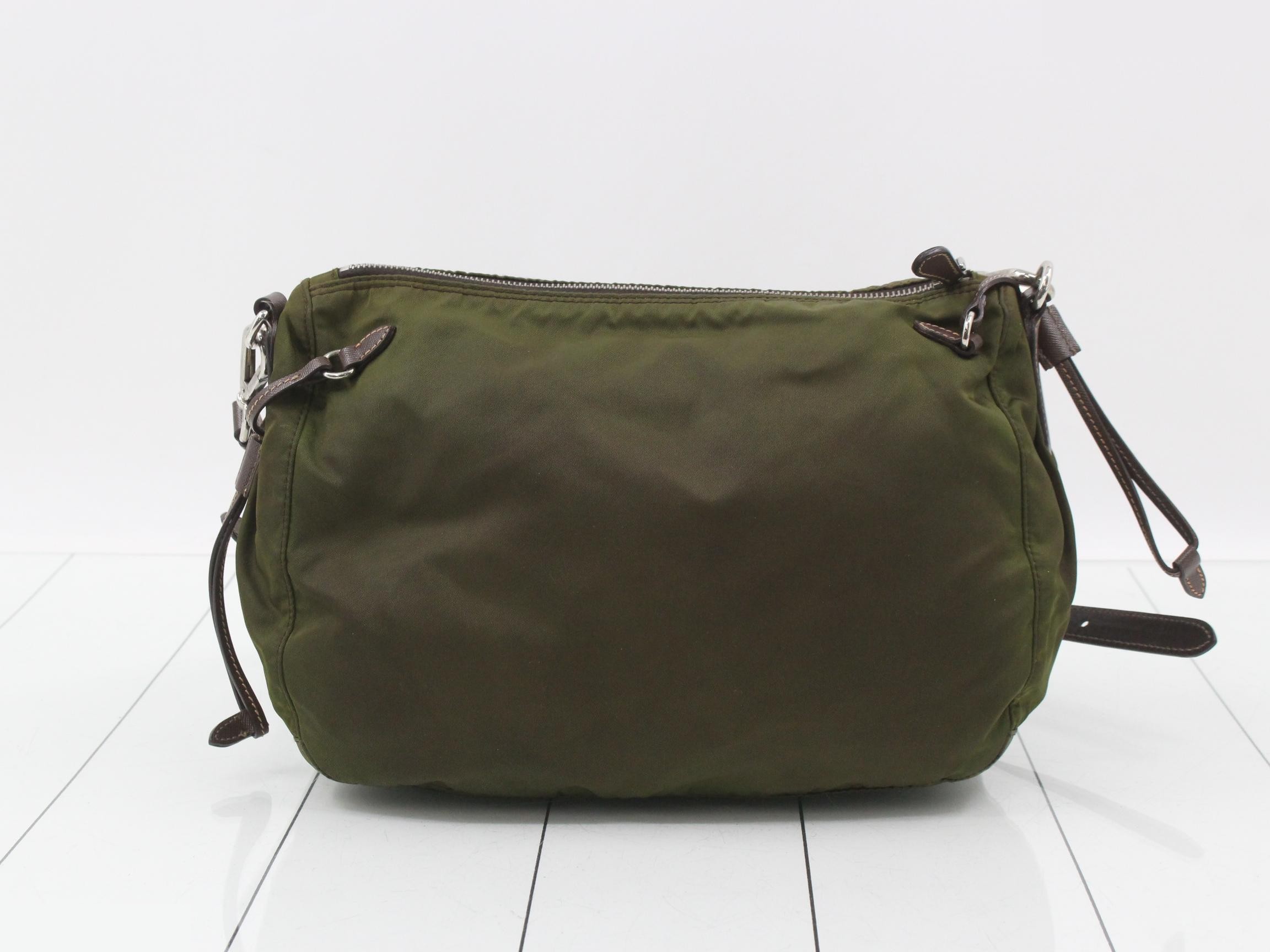 Triangle Logo Tessuto Nylon Shoulder Bag — view 2