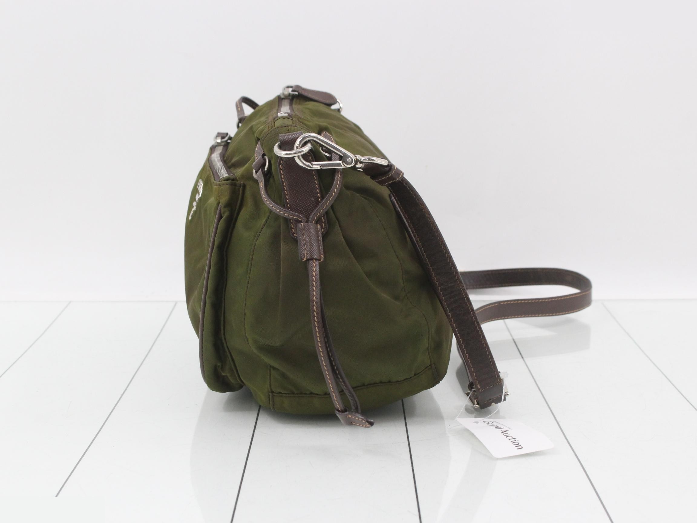Triangle Logo Tessuto Nylon Shoulder Bag — view 3