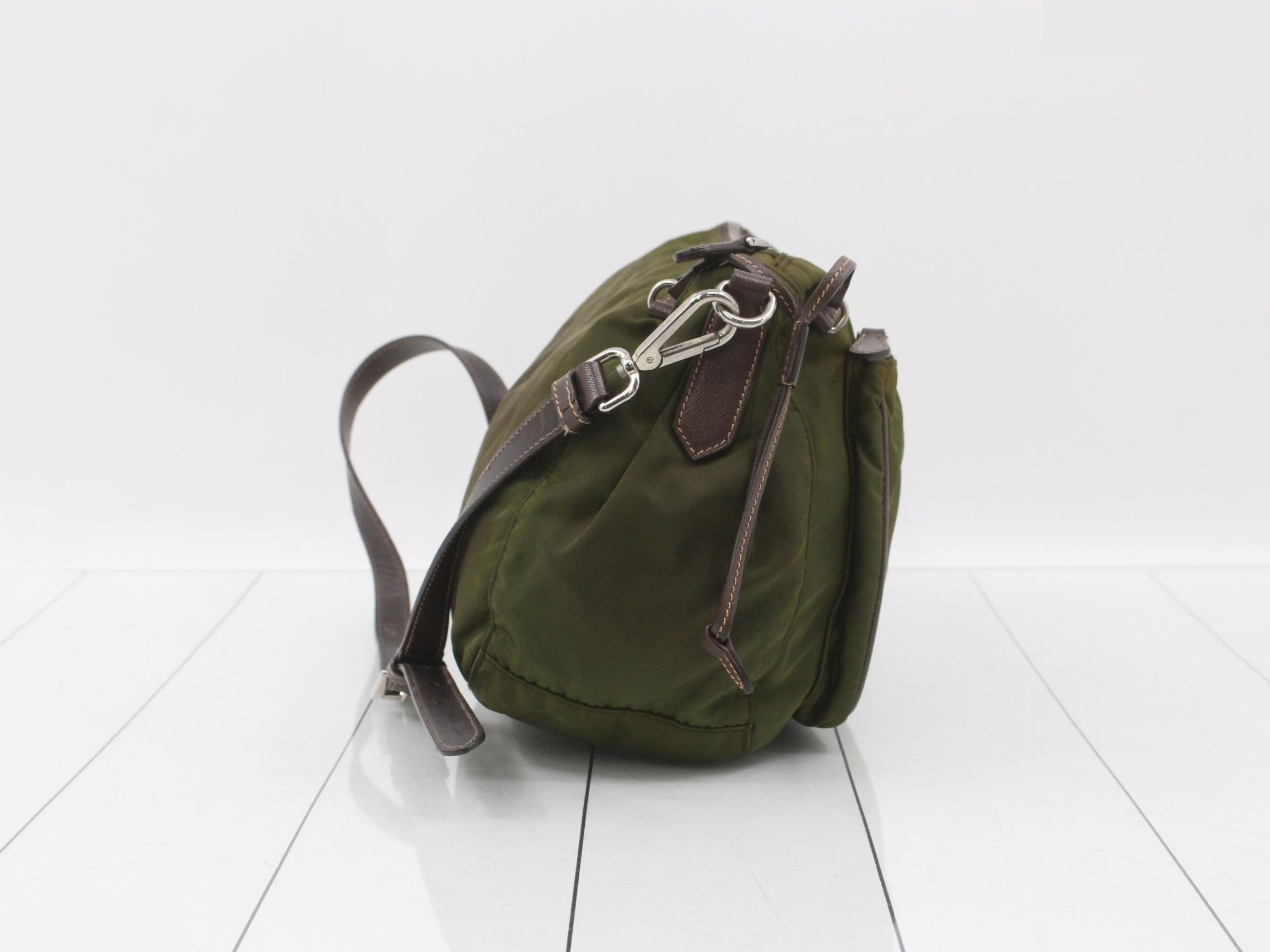 Triangle Logo Tessuto Nylon Shoulder Bag — view 4