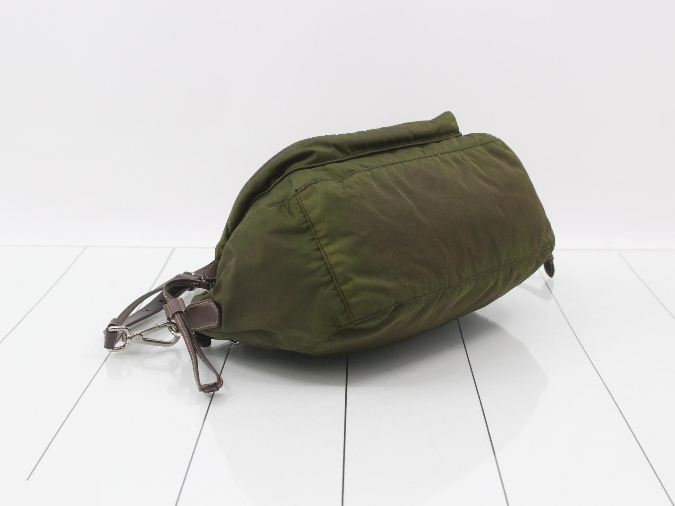 Triangle Logo Tessuto Nylon Shoulder Bag — view 5
