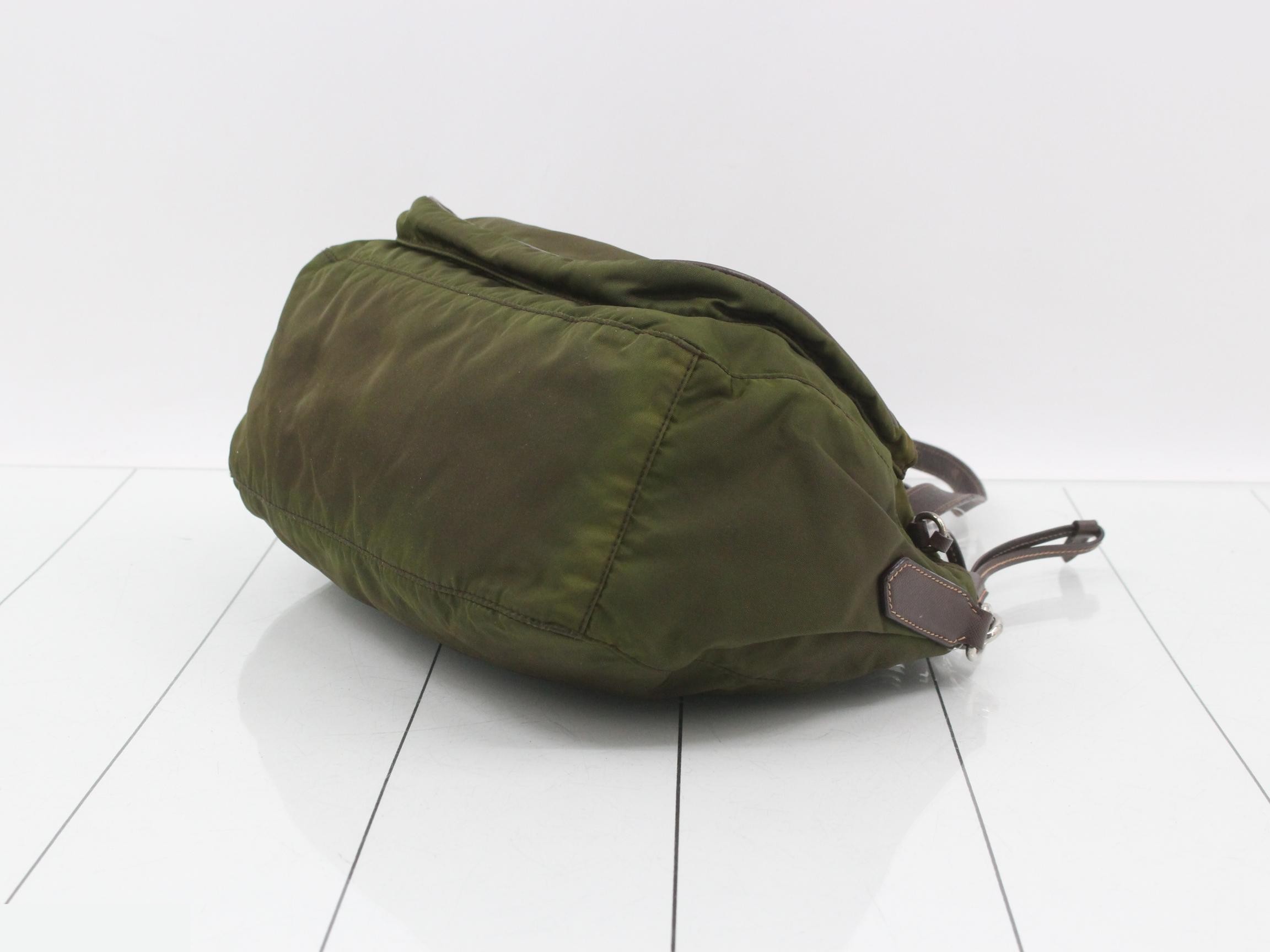 Triangle Logo Tessuto Nylon Shoulder Bag — view 6
