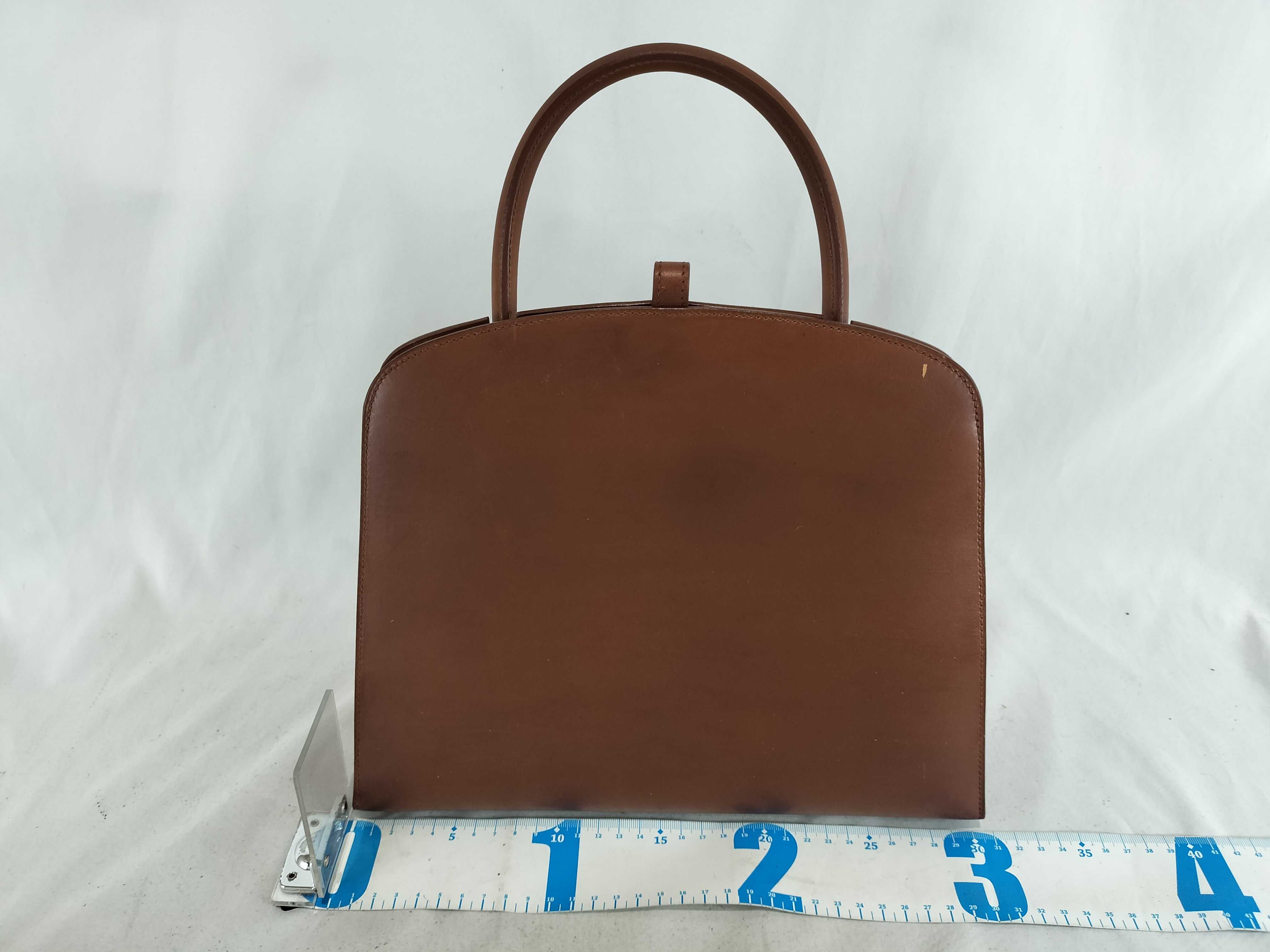 Dalvy E stamp Box calf Hermes brown handbag — view 3