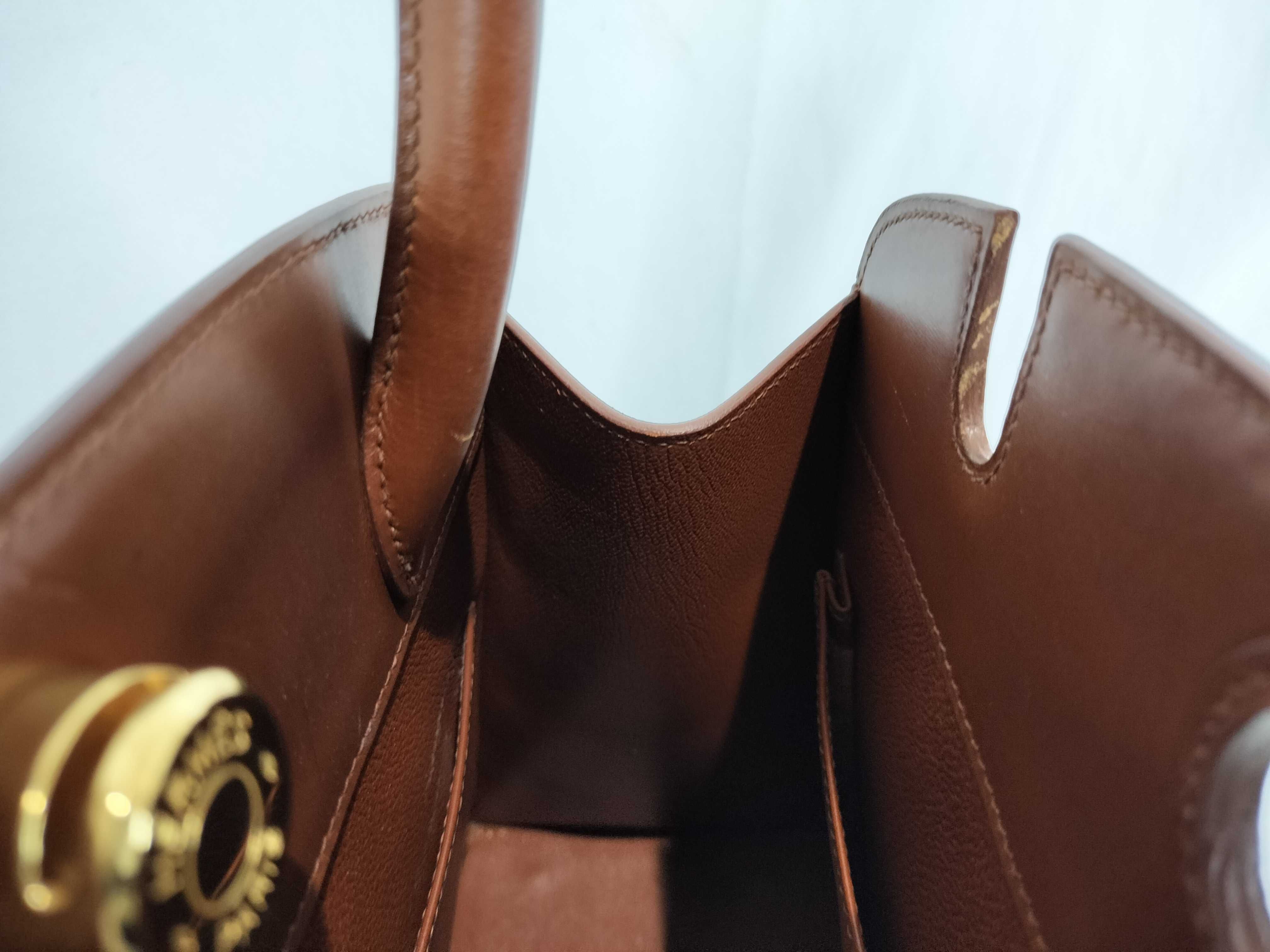 Dalvy E stamp Box calf Hermes brown handbag — view 10
