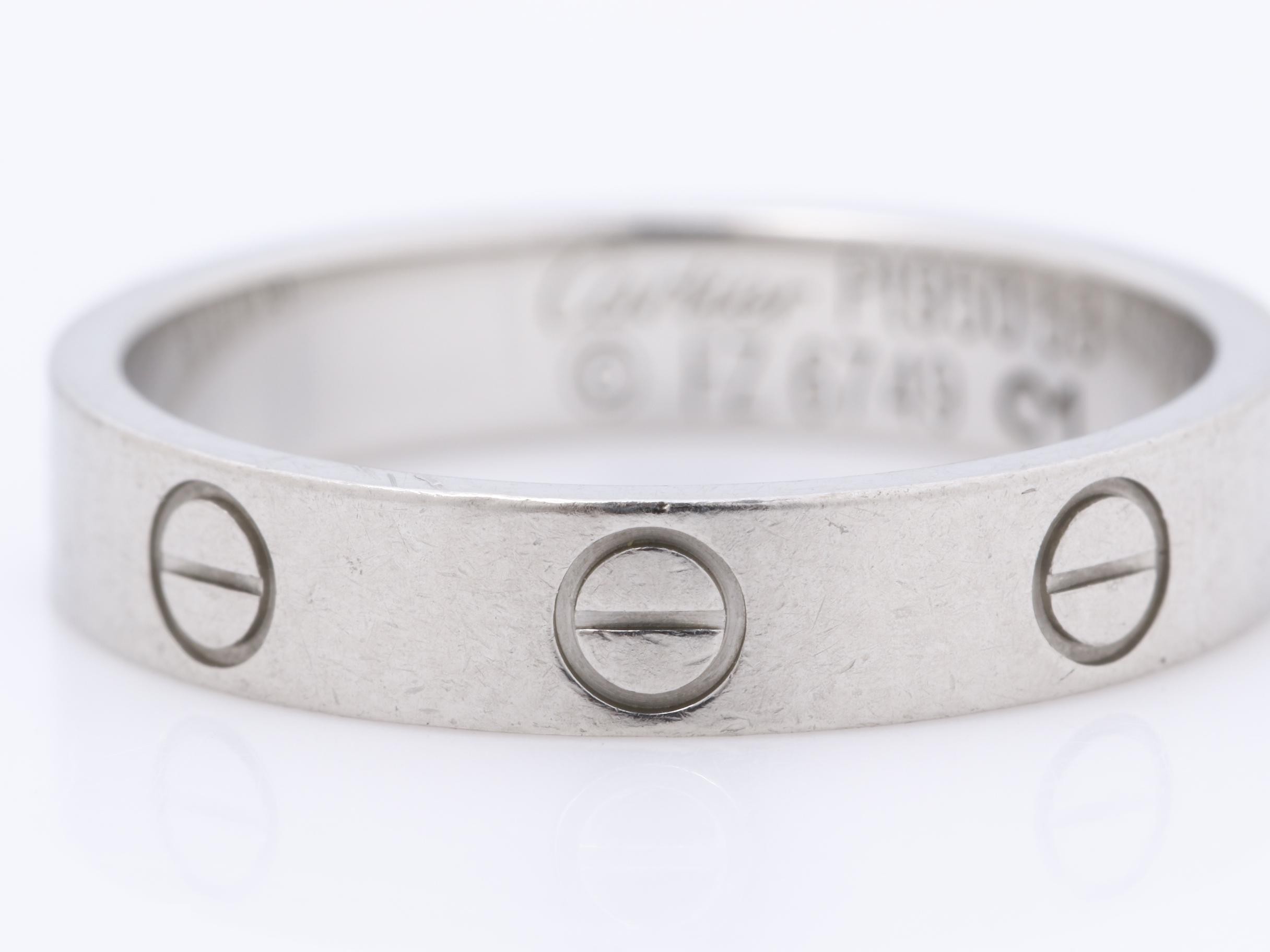 Mini Love Ring, Pt950, 5.4g, Size 53, Width approx. 3.5mm — view 2