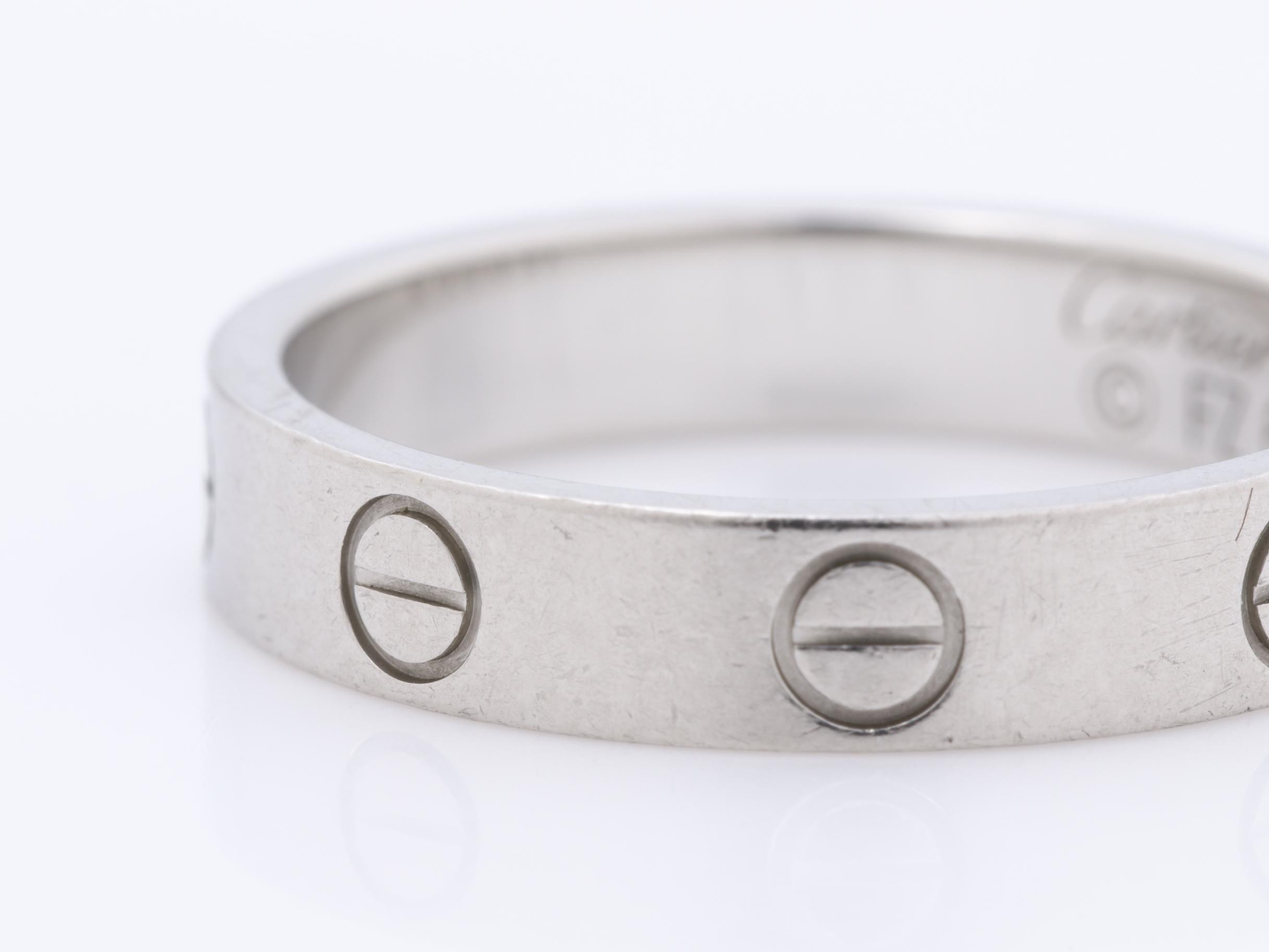 Mini Love Ring, Pt950, 5.4g, Size 53, Width approx. 3.5mm — view 3