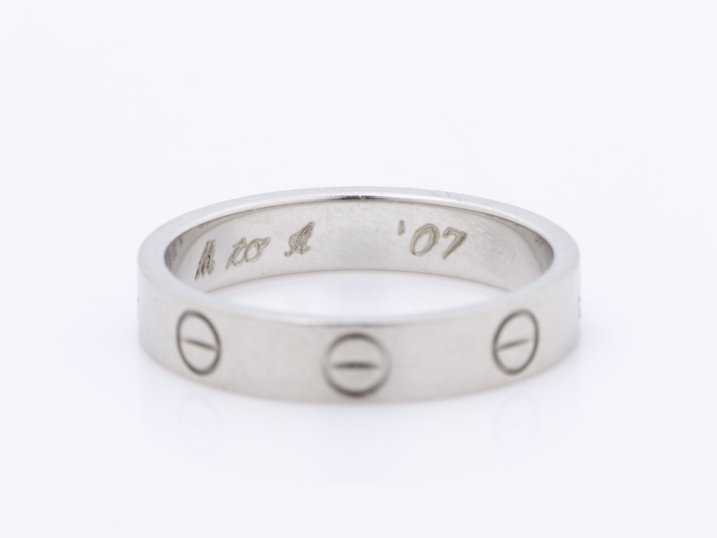Mini Love Ring, Pt950, 5.4g, Size 53, Width approx. 3.5mm — view 4