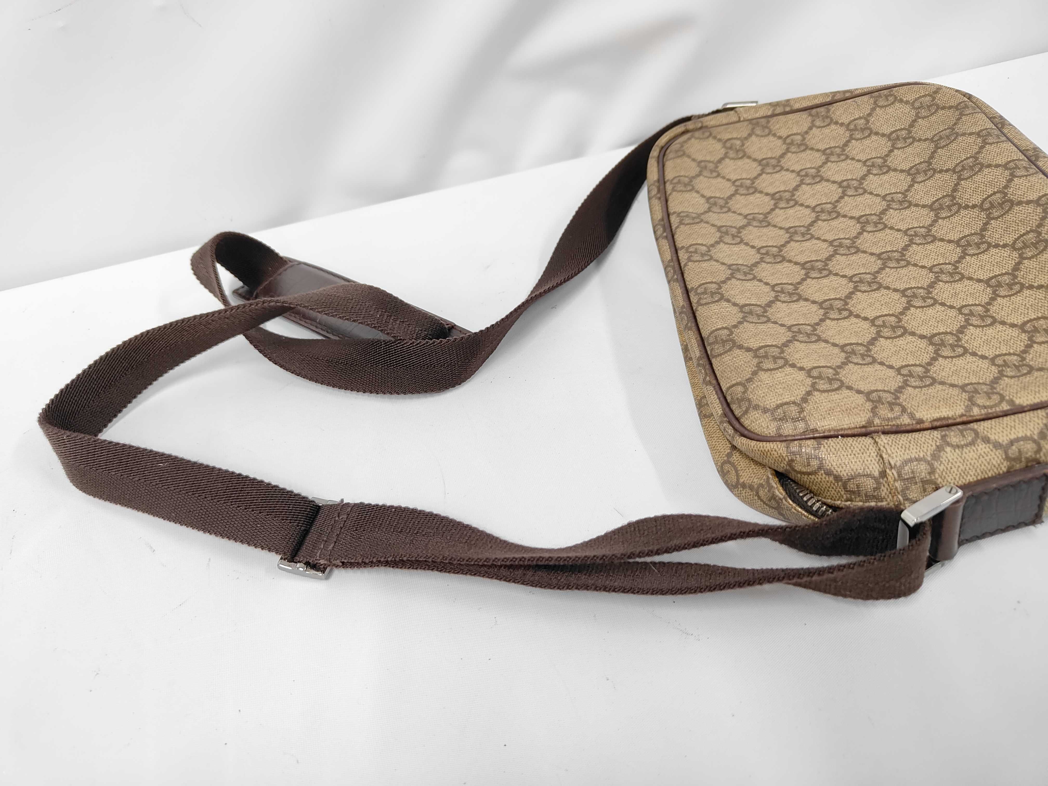 GG Supreme PVC x Leather Shoulder Bag — view 5